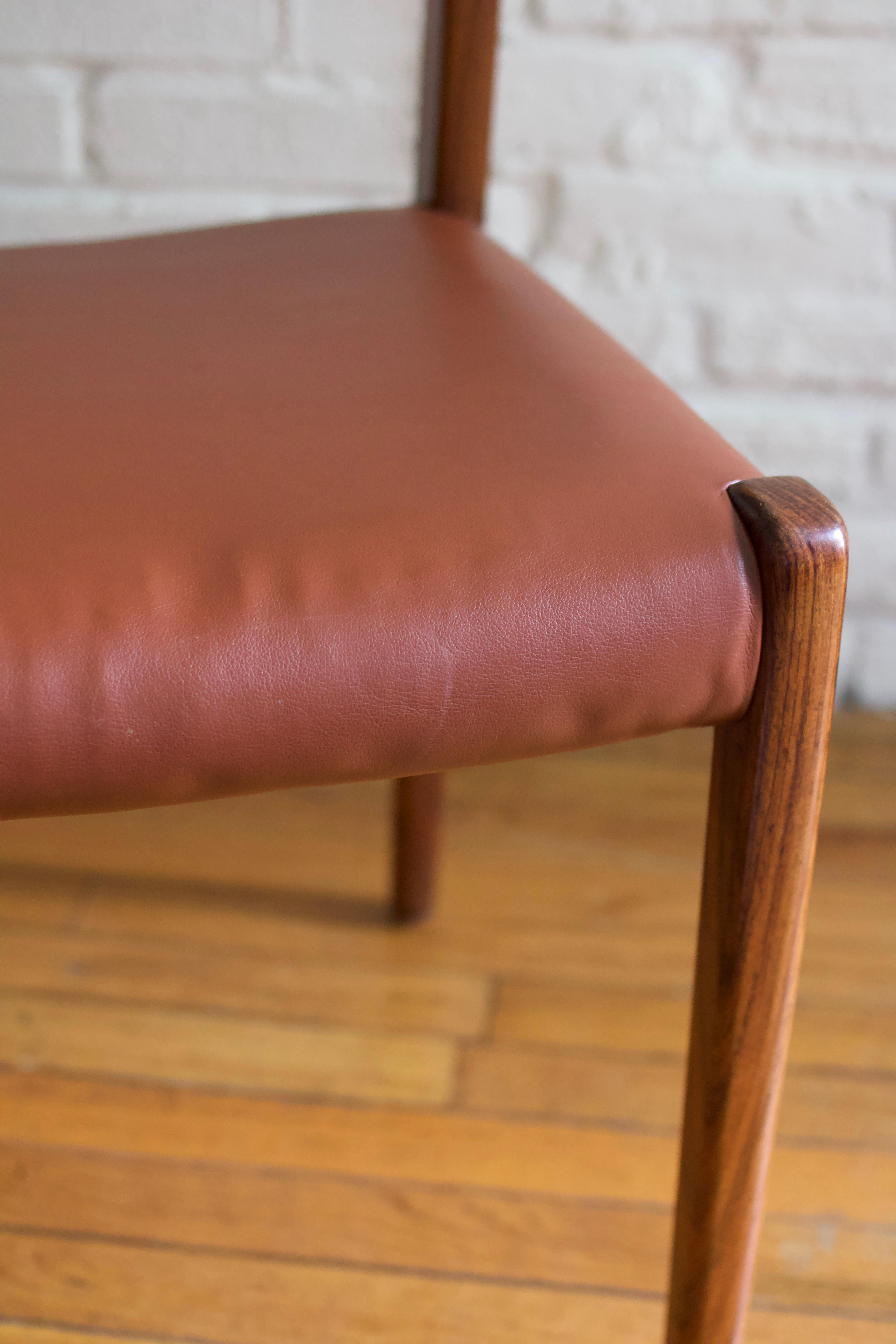 Set of 4 Niels Moller 1960s Model 71 Teak & Leather Dining Chairs 10