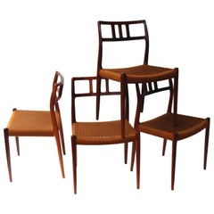 Set of 4 Niels Moller Rosewood Chairs Model 79