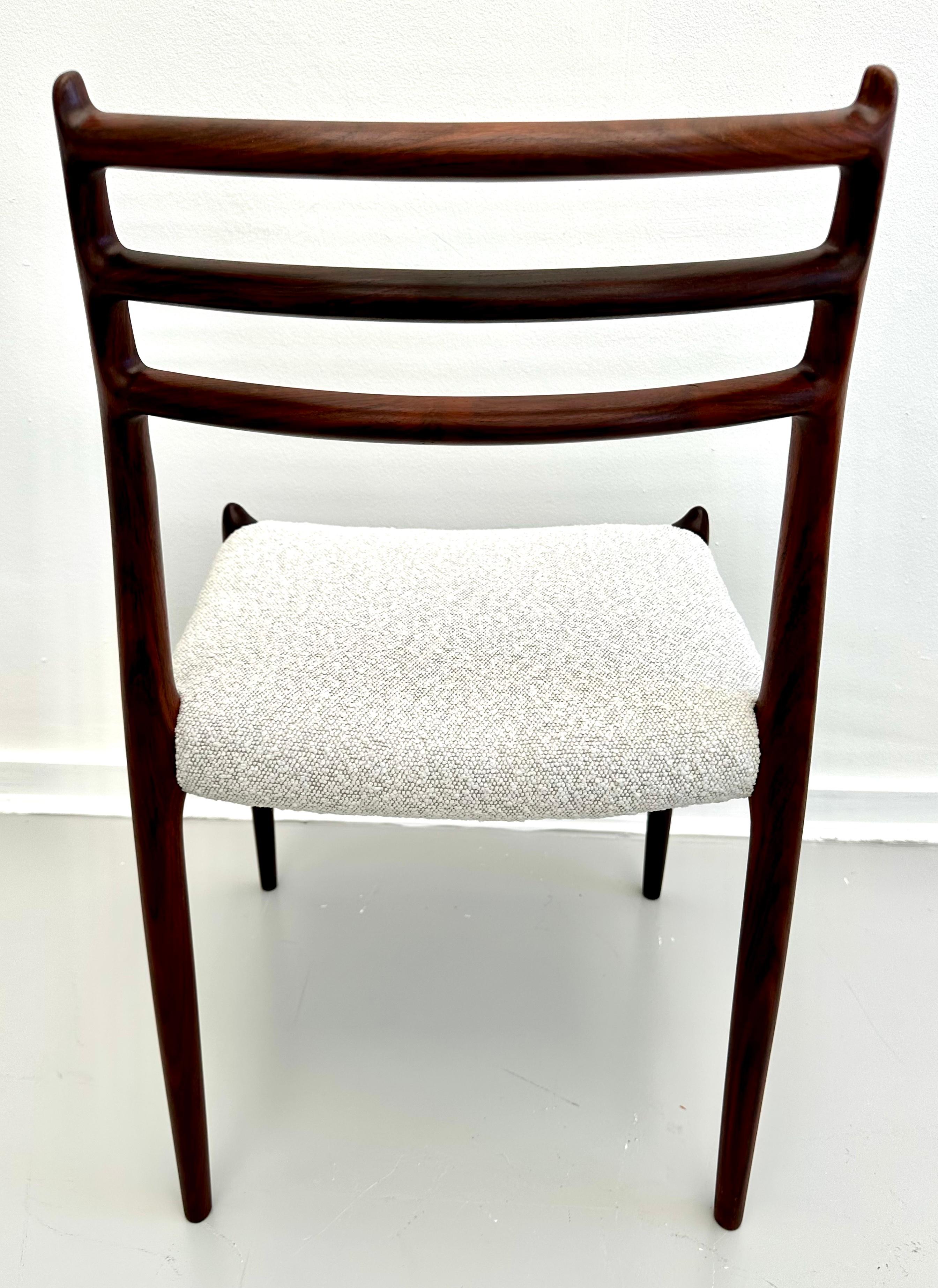 Set of 4 Niels O. Møller Model 78 Rosewood Dining Chairs for J. L. Møllers  For Sale 3
