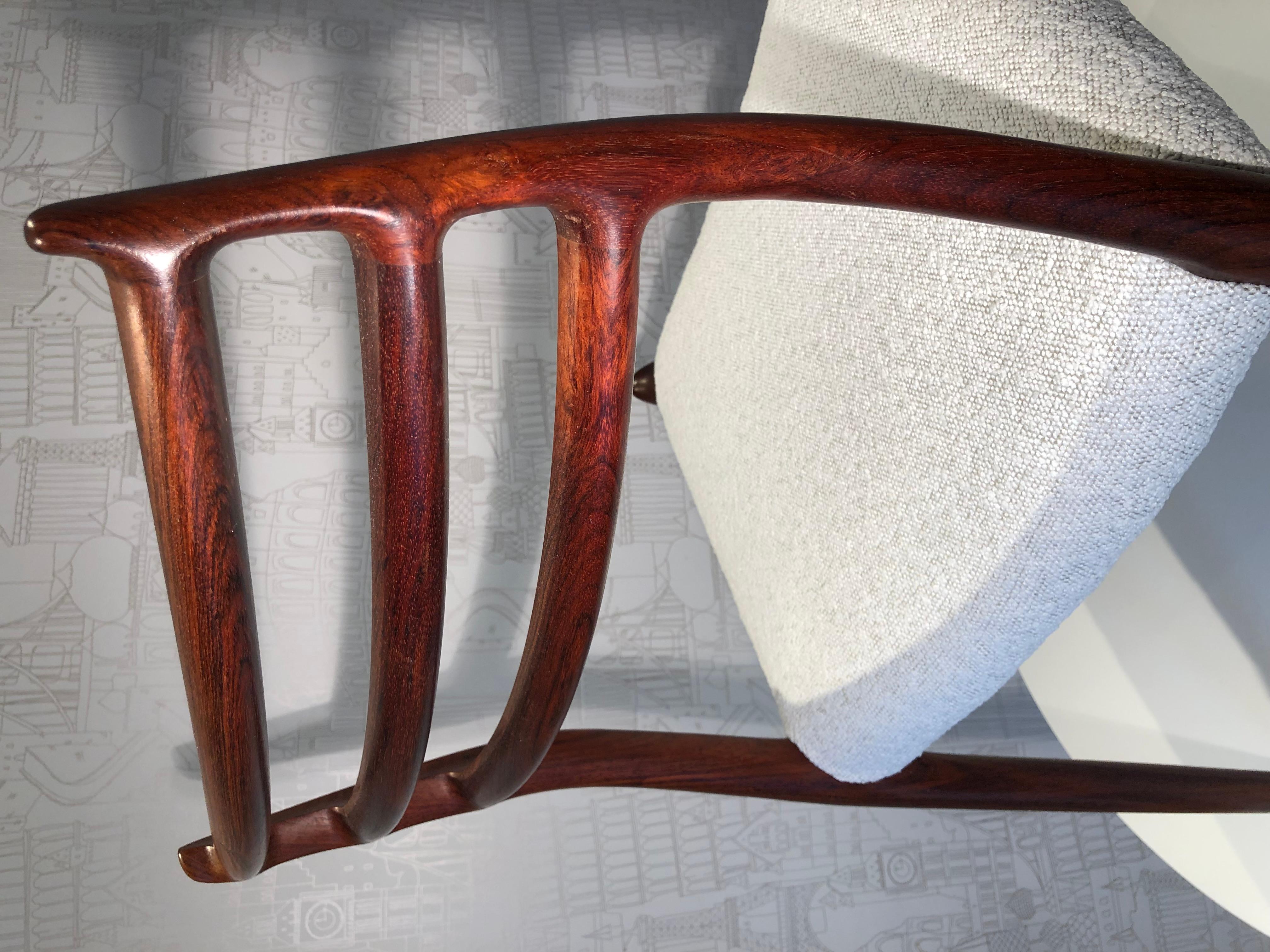 Set of 4 Niels O. Møller Model 78 Rosewood Dining Chairs for J. L. Møllers 8