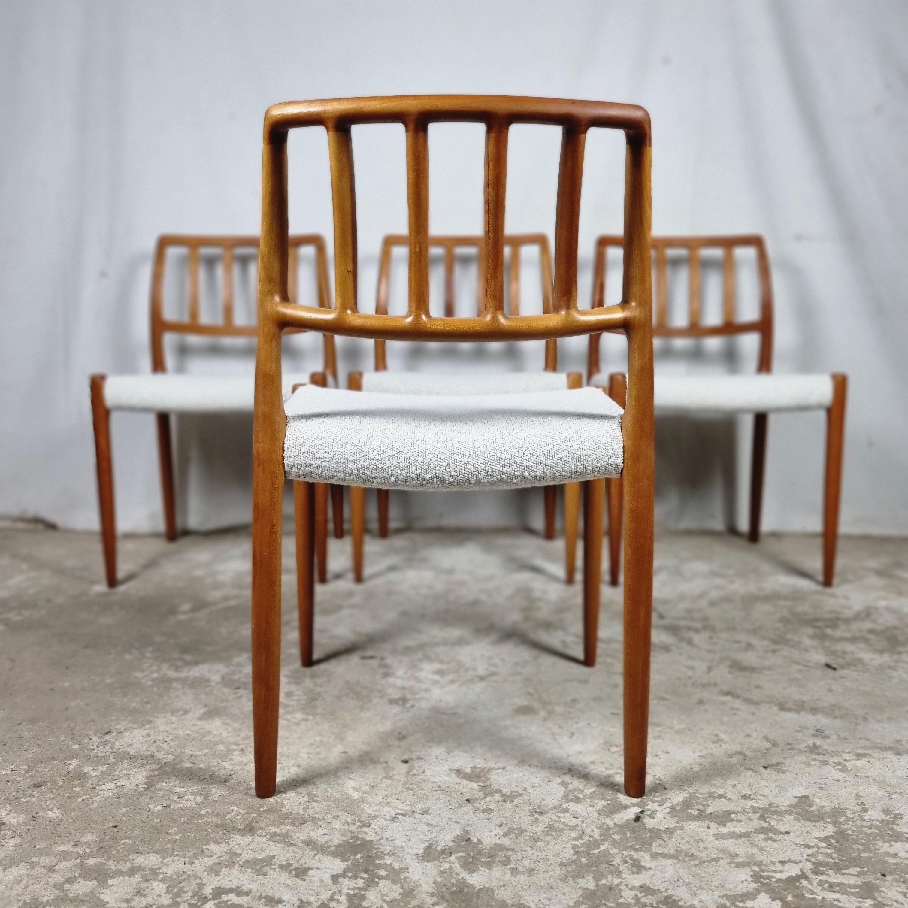 Set of 4 Niels Otto Møller Chairs Model nr 83 1970's In Good Condition In GOIRLE, NL