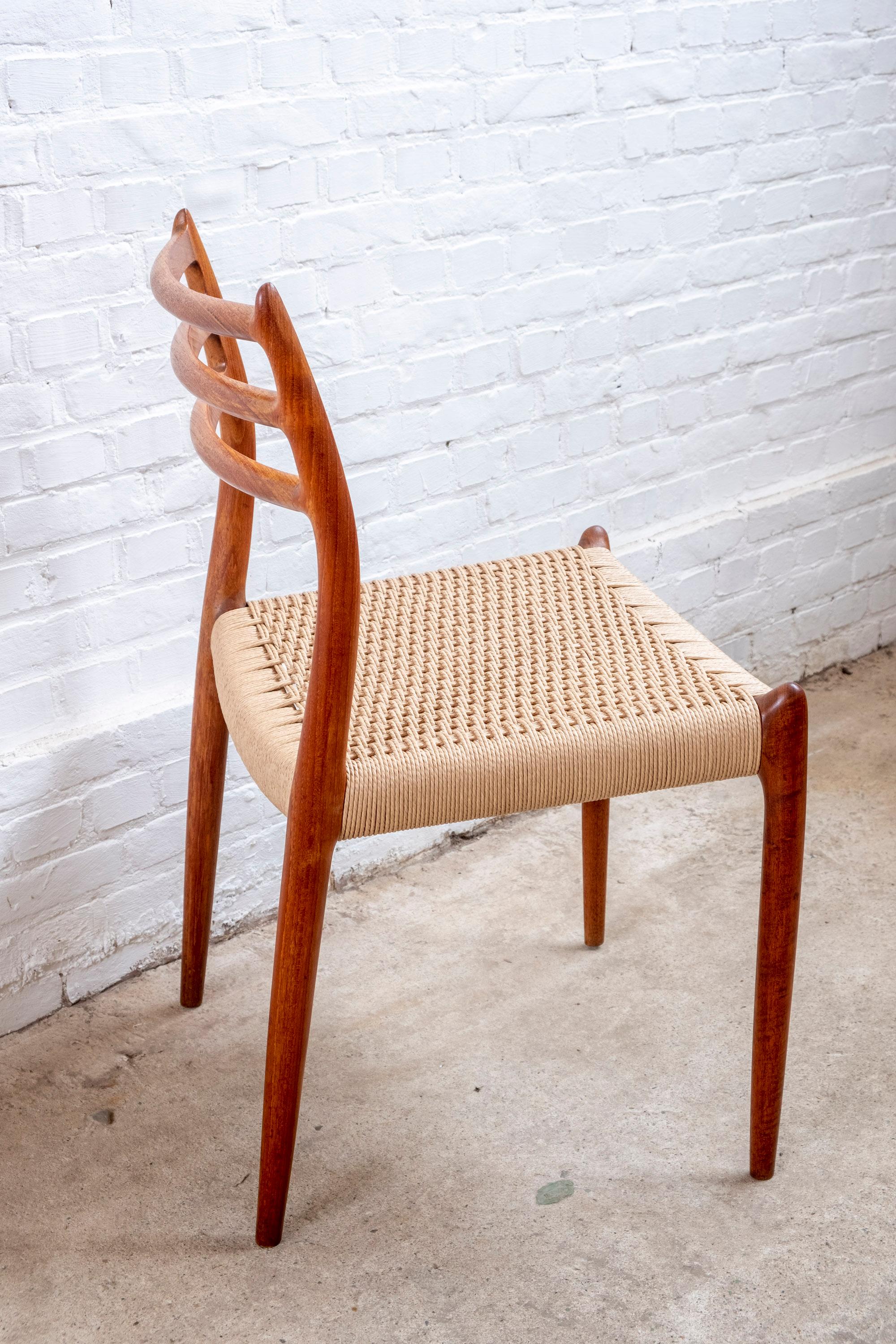 Set of 4 Niels Otto Møller Dining Chairs Model 78 in Teak, 1960s Denmark In Good Condition In Balen, BE