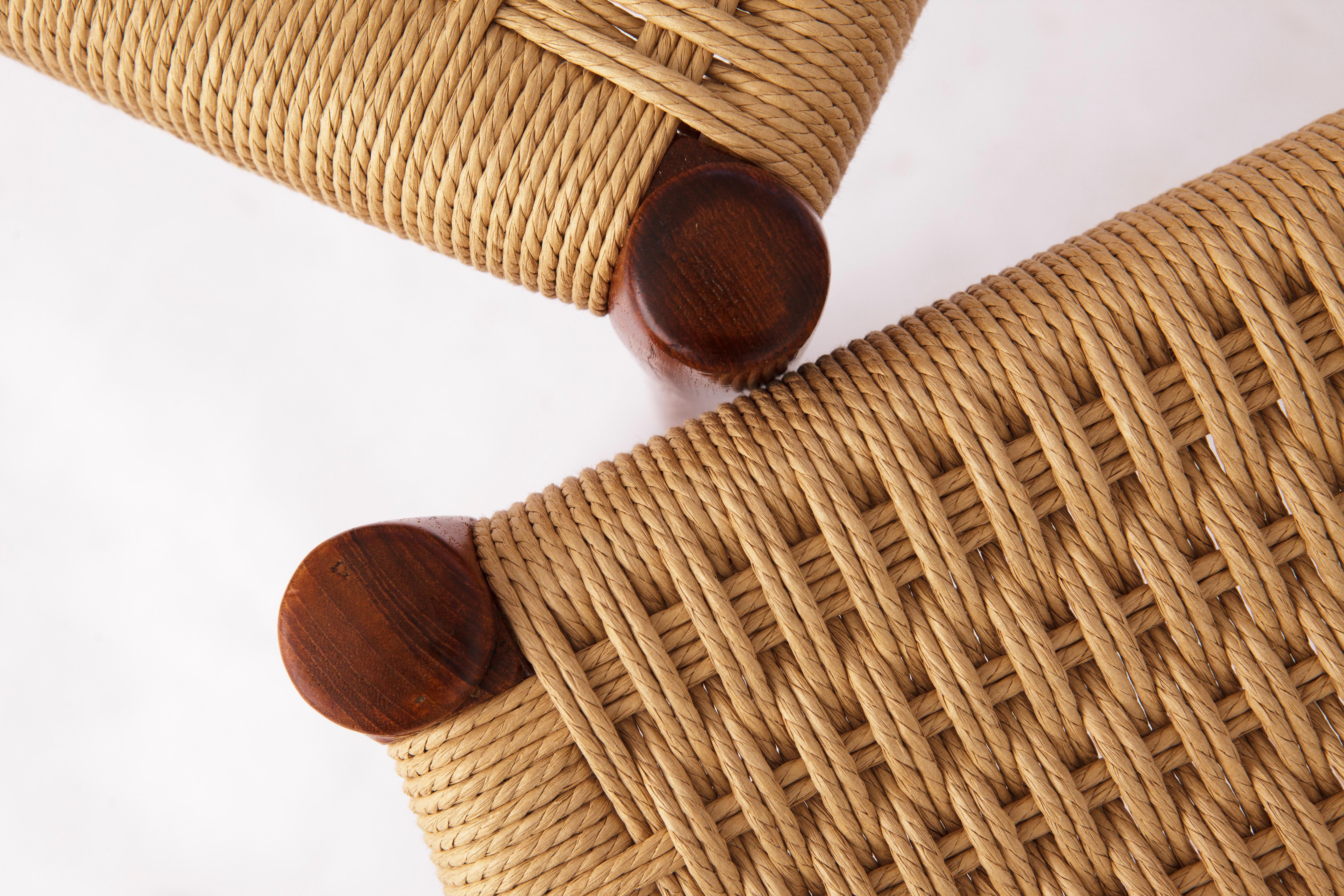Set of 4 Niels Otto Møller Model 84 Chairs – Danish Teak & Paper Cord, 1970s en Excelente estado para la venta en Hannover, DE