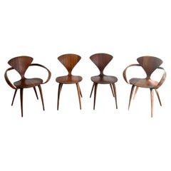 Set of 4 Norman Cherner Plycraft “Pretzel” Chairs