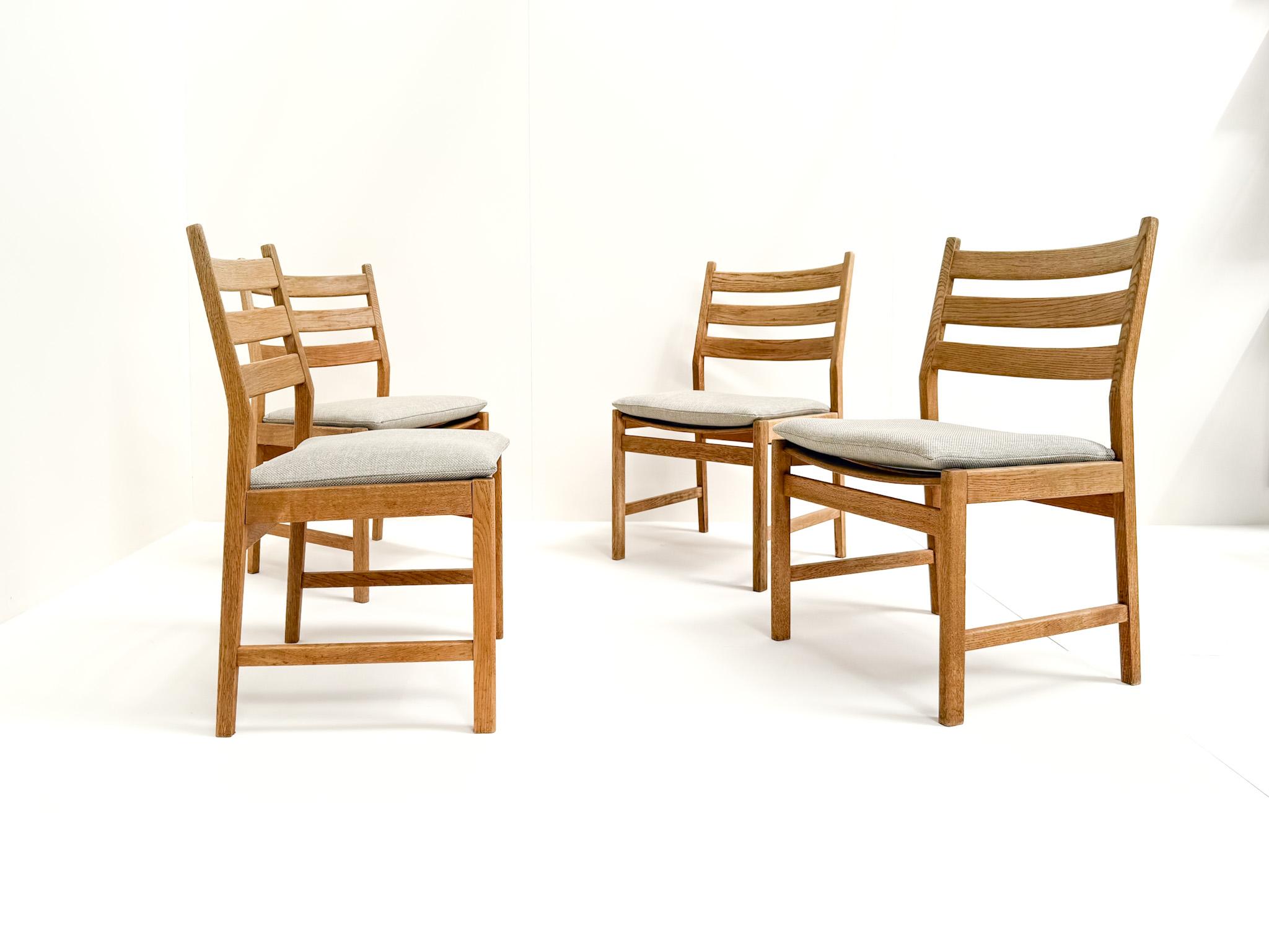 Set of 4 Oak Dining Chairs by Kurt Østervig, Denmark, Mid-Century Modern For Sale 7