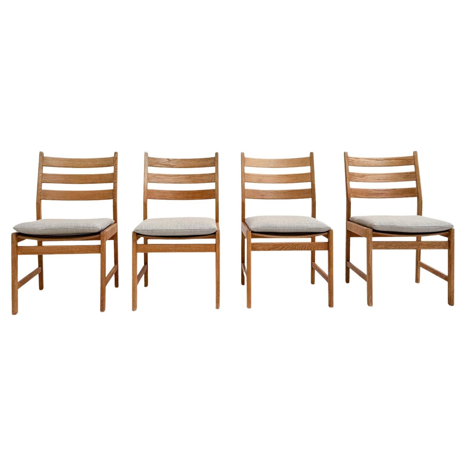 Set of 4 Oak Dining Chairs by Kurt Østervig, Denmark, Mid-Century Modern For Sale