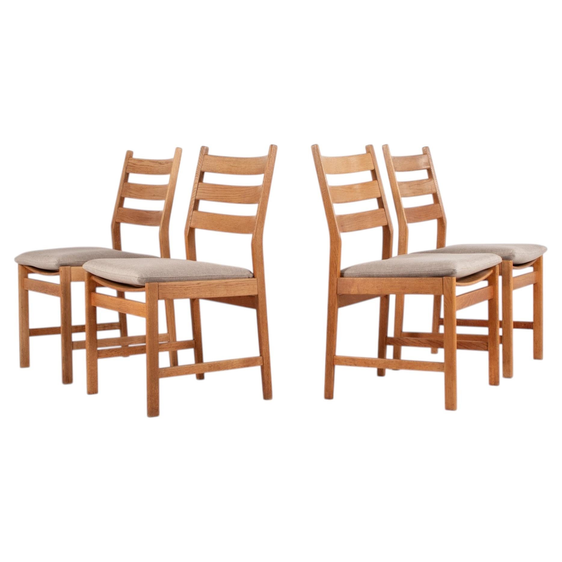 Set of 4 Oak Dining Chairs by Kurt Østervig, Denmark, Mid-Century Modern For Sale
