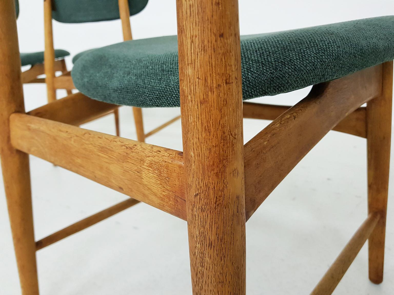 Set of 4 Oak Dining Room Chairs Attributed to Bovenkamp, The Netherlands, 1960s For Sale 5