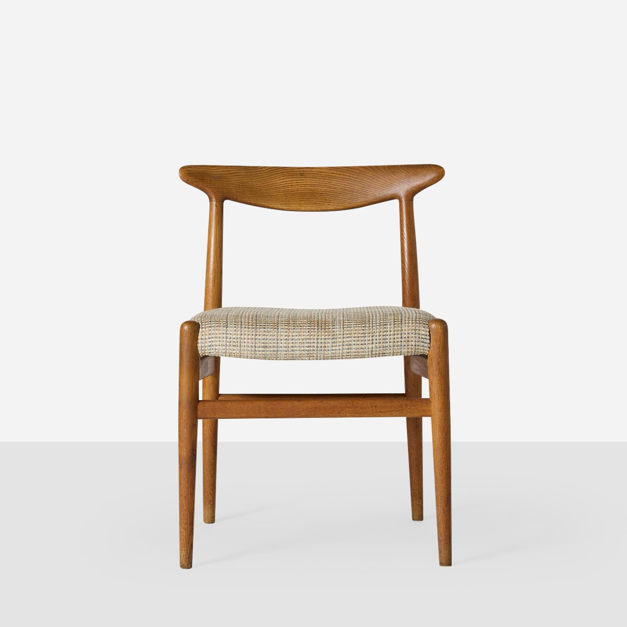 Danese Set di 4 sedie W2 Oak di Hans Wegner in vendita