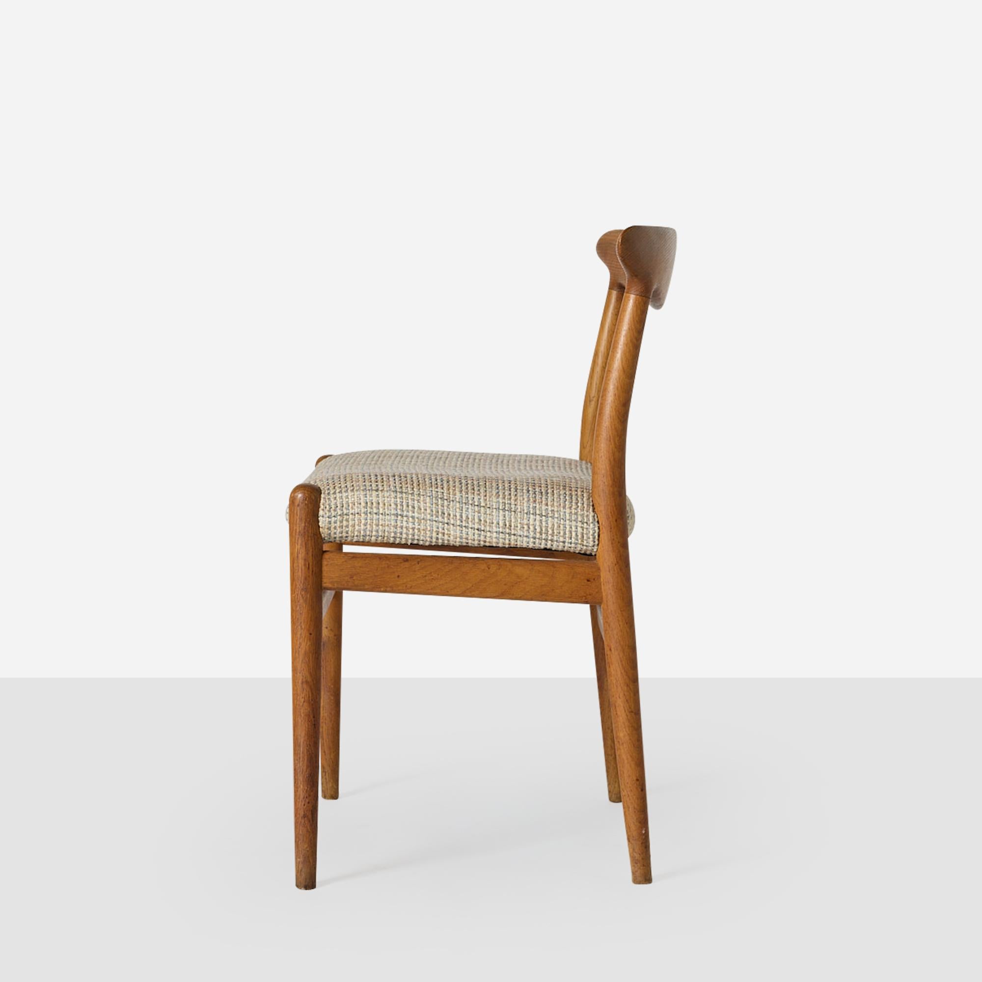 Metà XX secolo Set di 4 sedie W2 Oak di Hans Wegner in vendita
