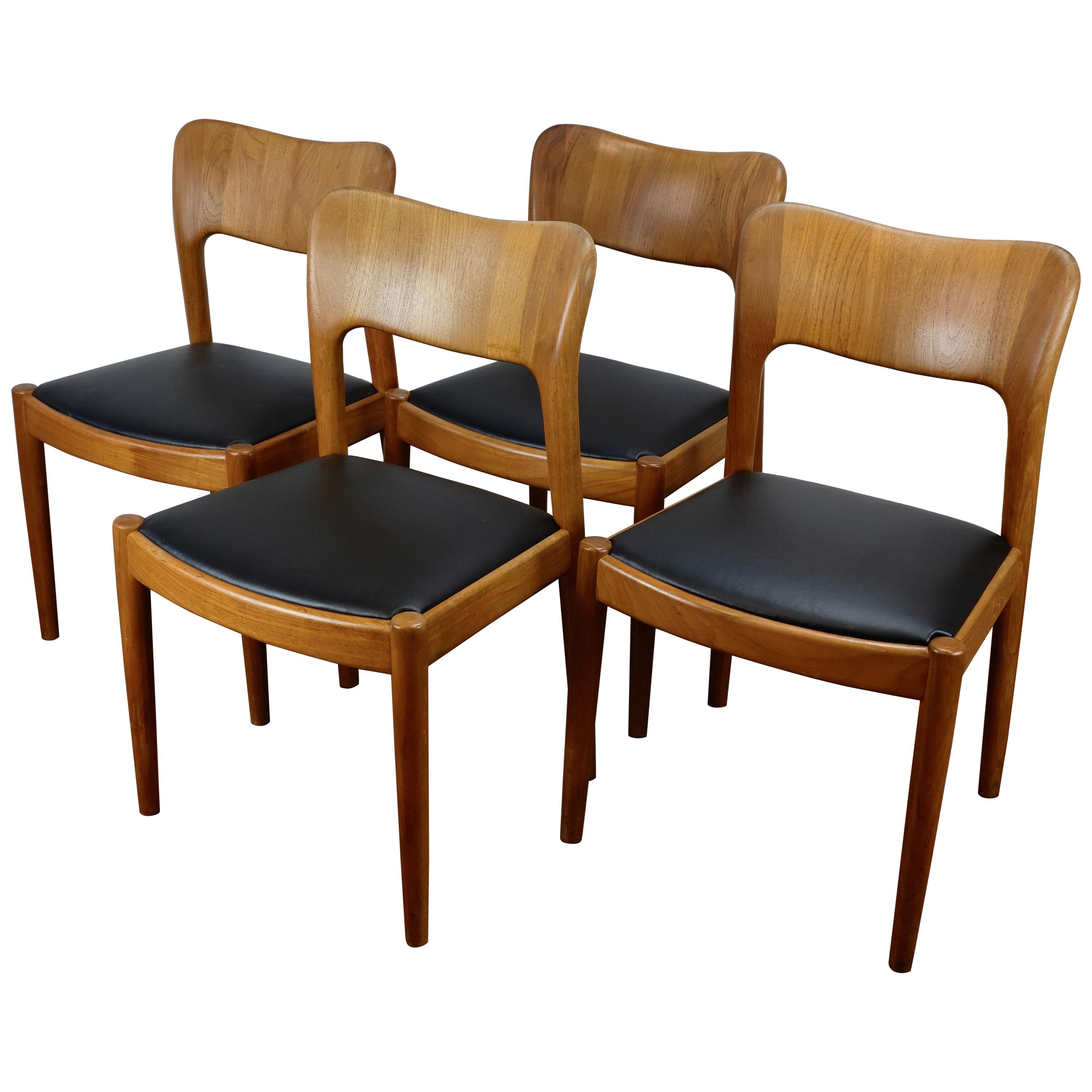 Set of 4 Ole Dining Chairs by John Mortensen for Koefoeds-Hornslet For Sale