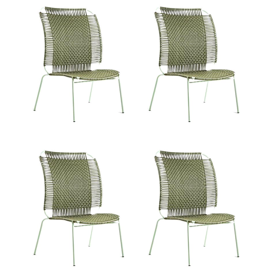 Olive Cielo Lounge-Hoher Stuhl von Sebastian Herkner, 4er-Set im Angebot