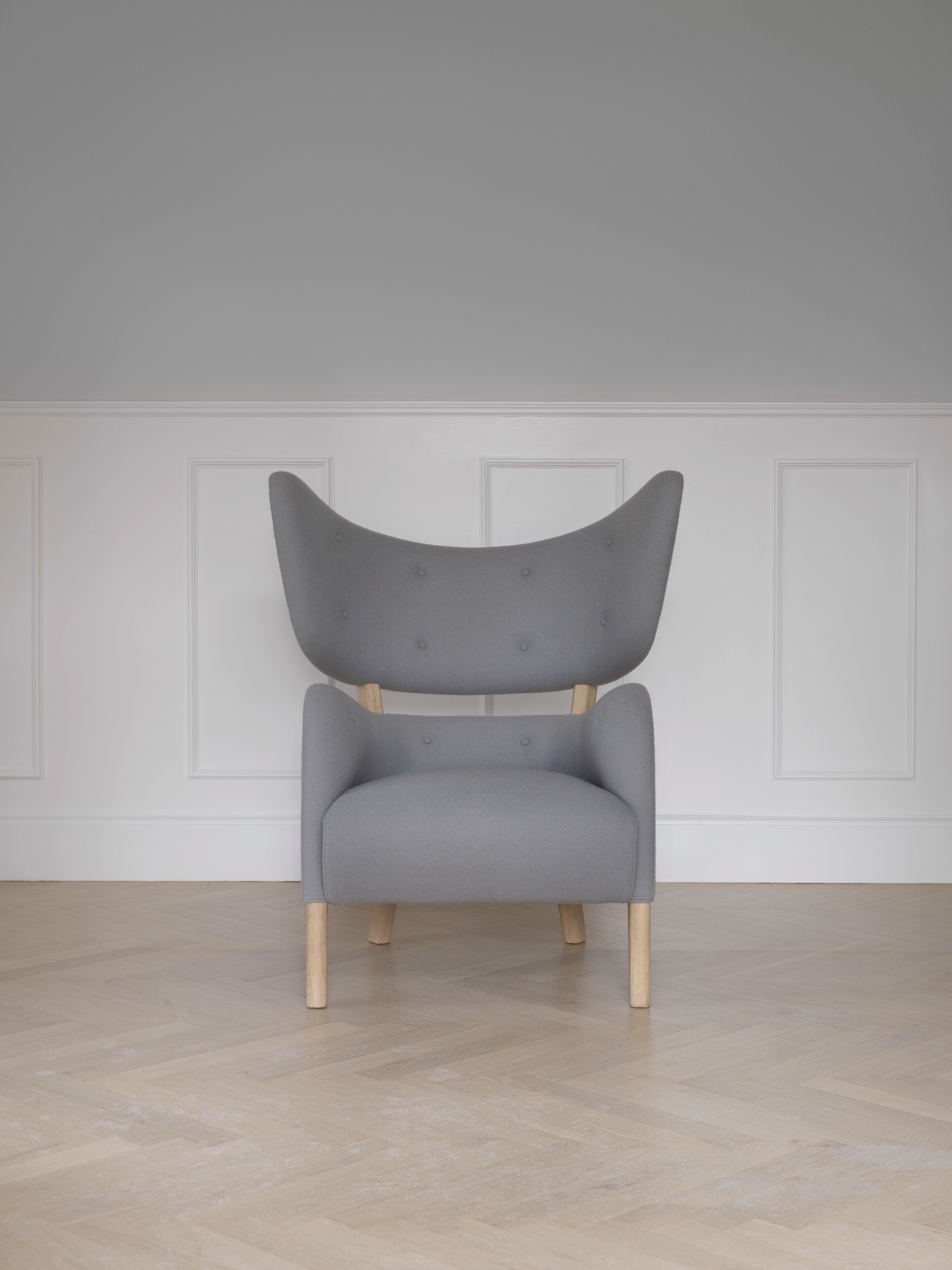 Autre Raf Simons ensemble de 4 fauteuils de salon orange « My Own Lounge Chair » en chêne fumé 3 pièces par Lassen en vente