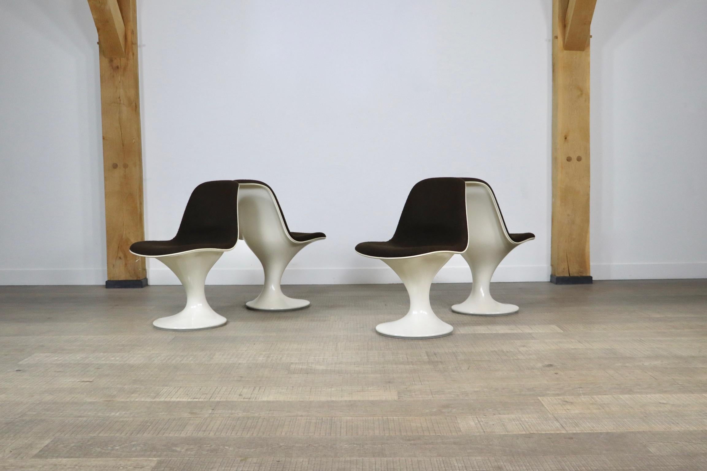 Mid-20th Century Set of 4 Orbit Chairs by Farner & Grunder for Herman Miller, 1965