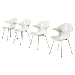 Set of Four Organic Shaped Fibreglass Chairs