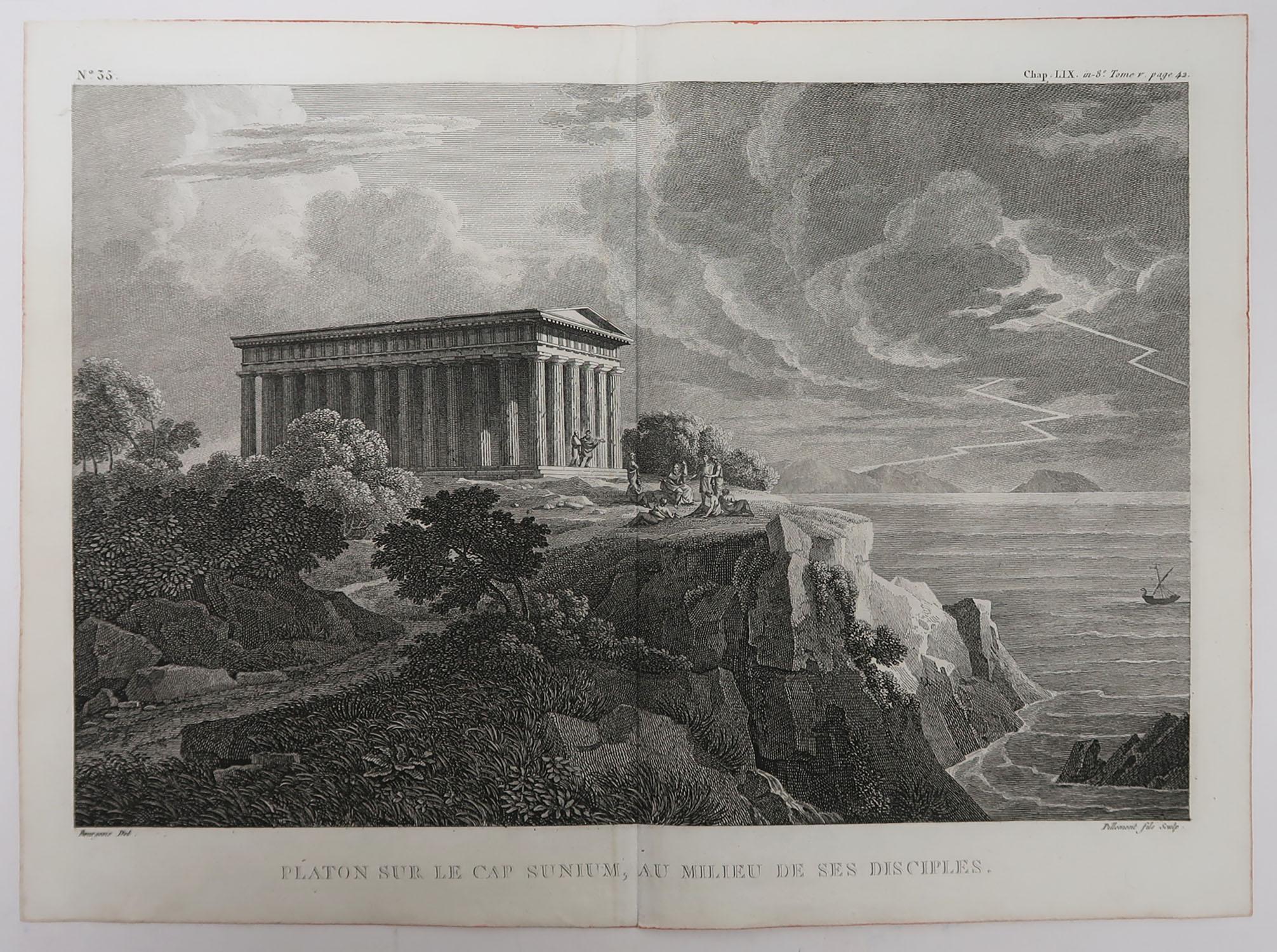 Other Set of 4 Original Antique Prints of Ancient Greek Architecture, circa 1790