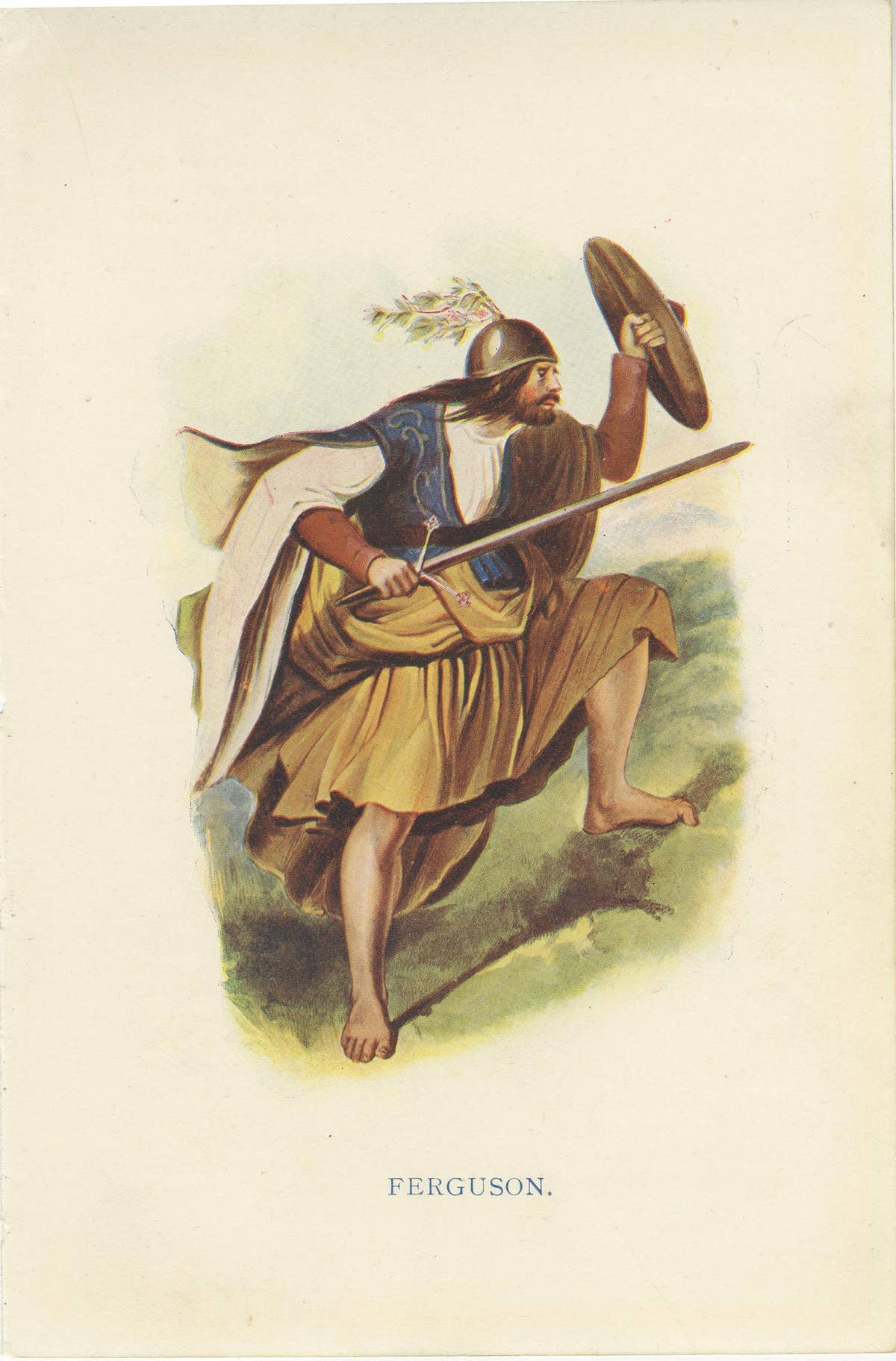 Set of 4 Original Antique Prints of Costumes of the Clans of Scotland