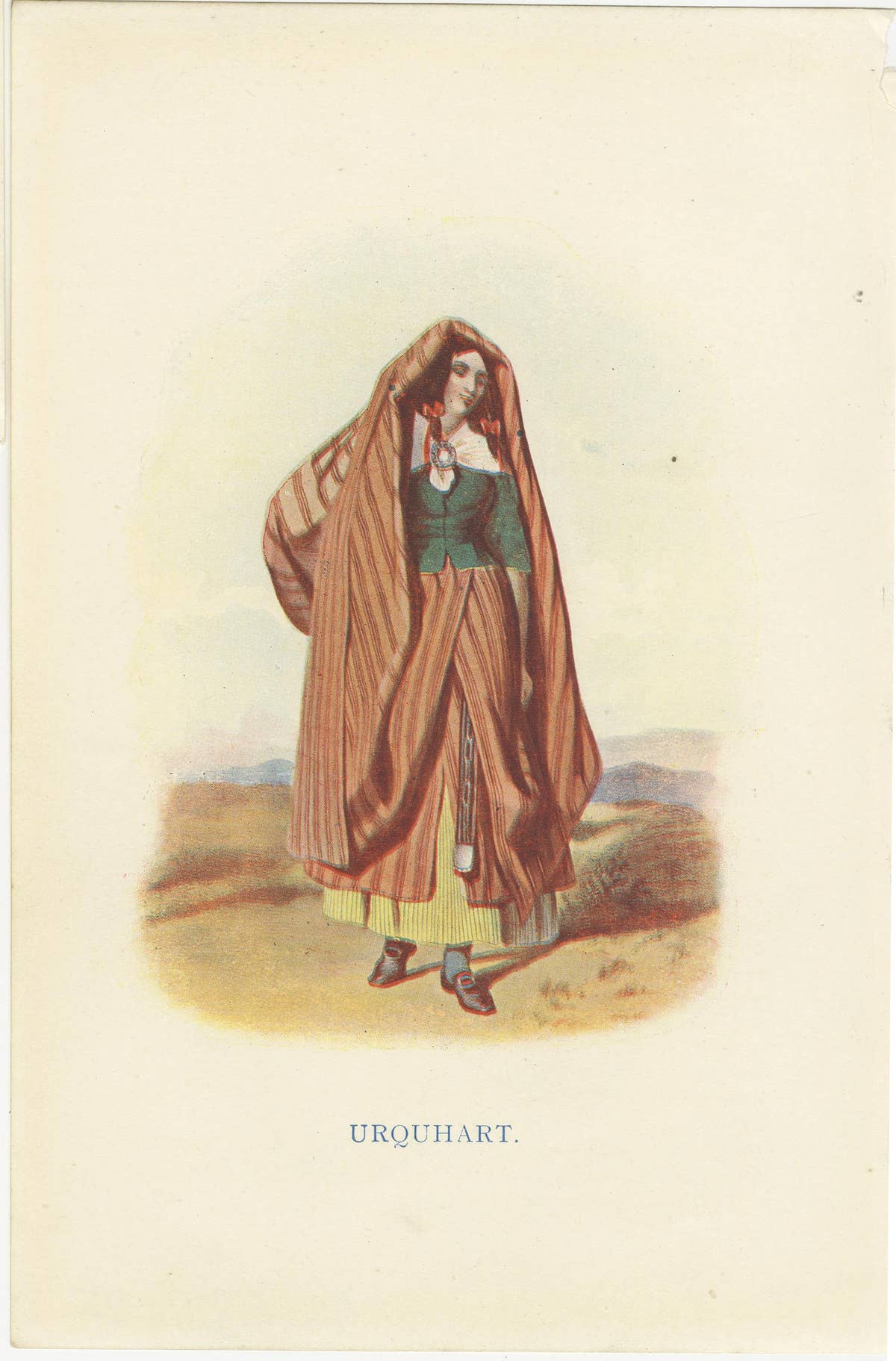 Set of 4 Original Antique Prints of Costumes of the Clans of Scotland 'Women'