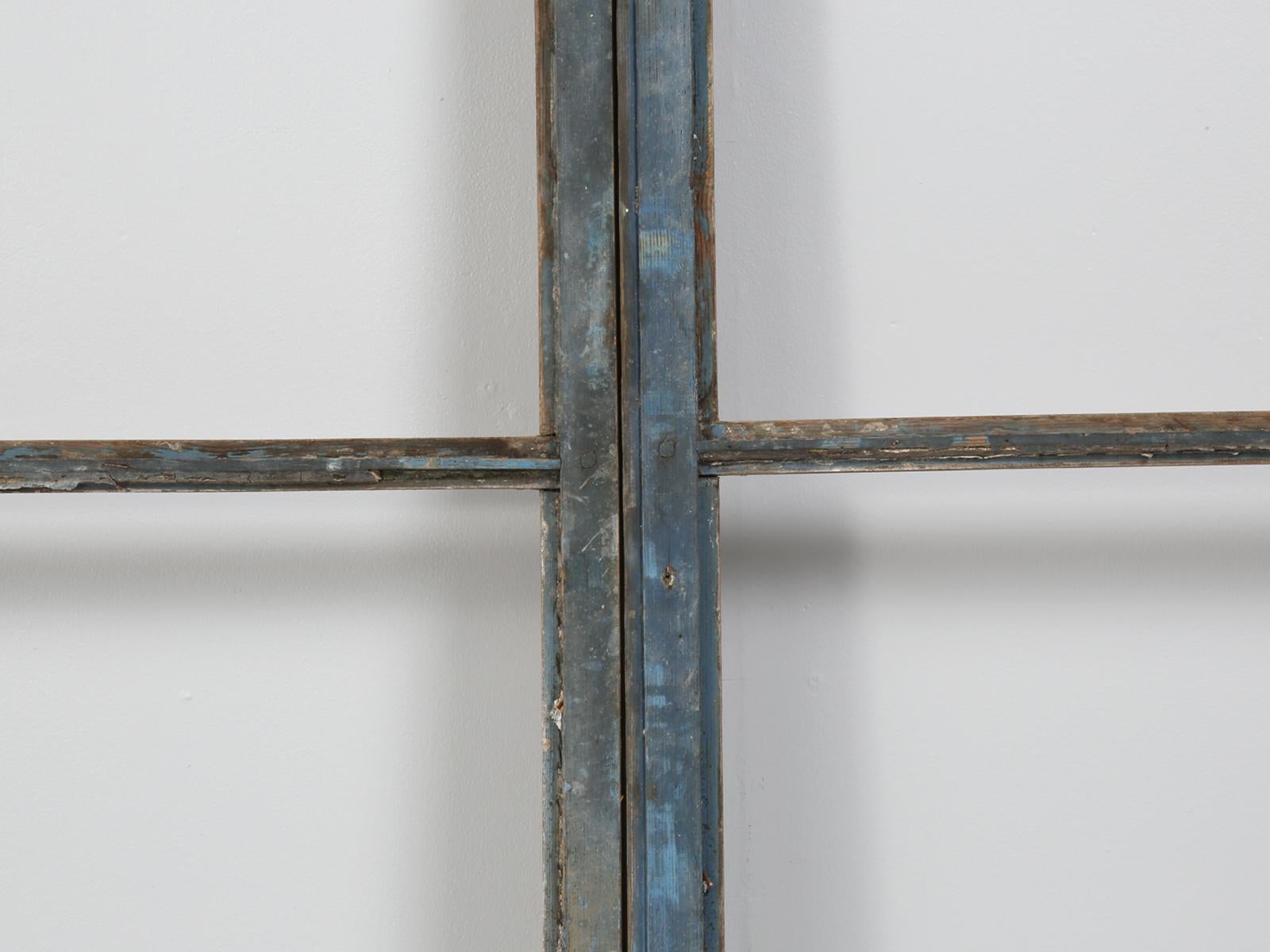 Lot de 4 portes d'armoire originales peintes en bleu État moyen - En vente à Chicago, IL