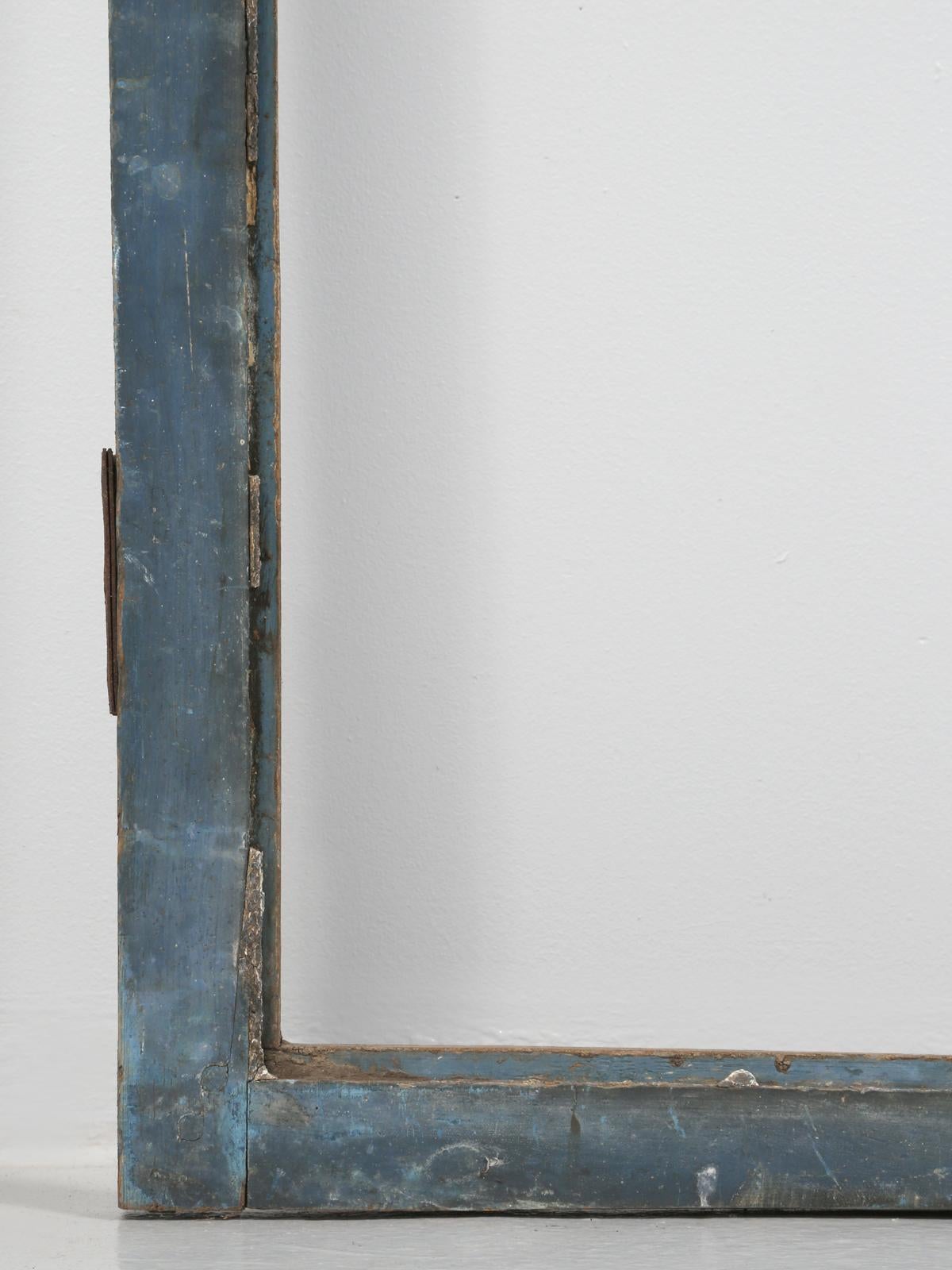 Early 20th Century Set of '4' Original Blue Painted Cabinet Doors For Sale