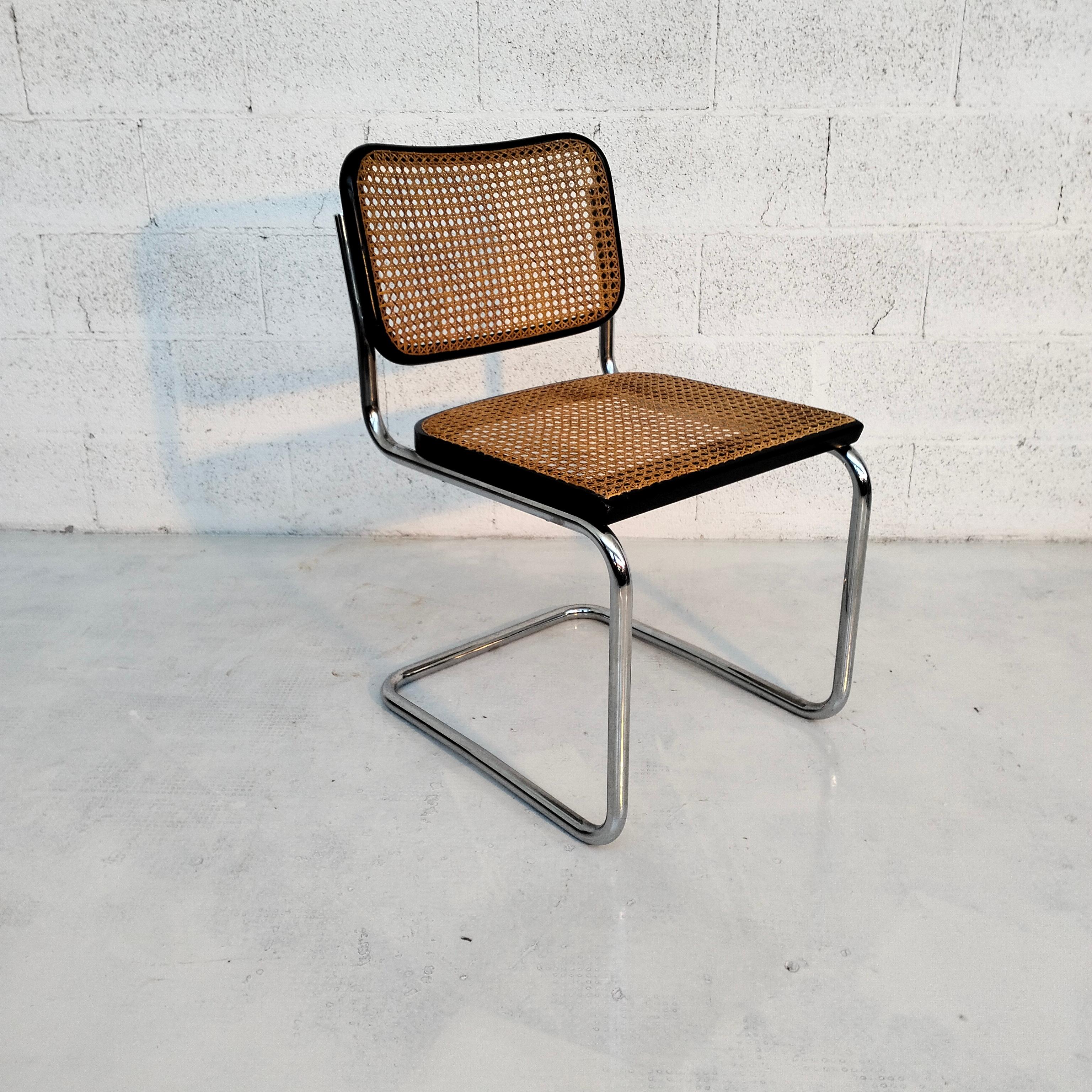 Ensemble de 4 chaises Cesca originales, par Marcel Breuer pour Gavina, Italie en vente 5