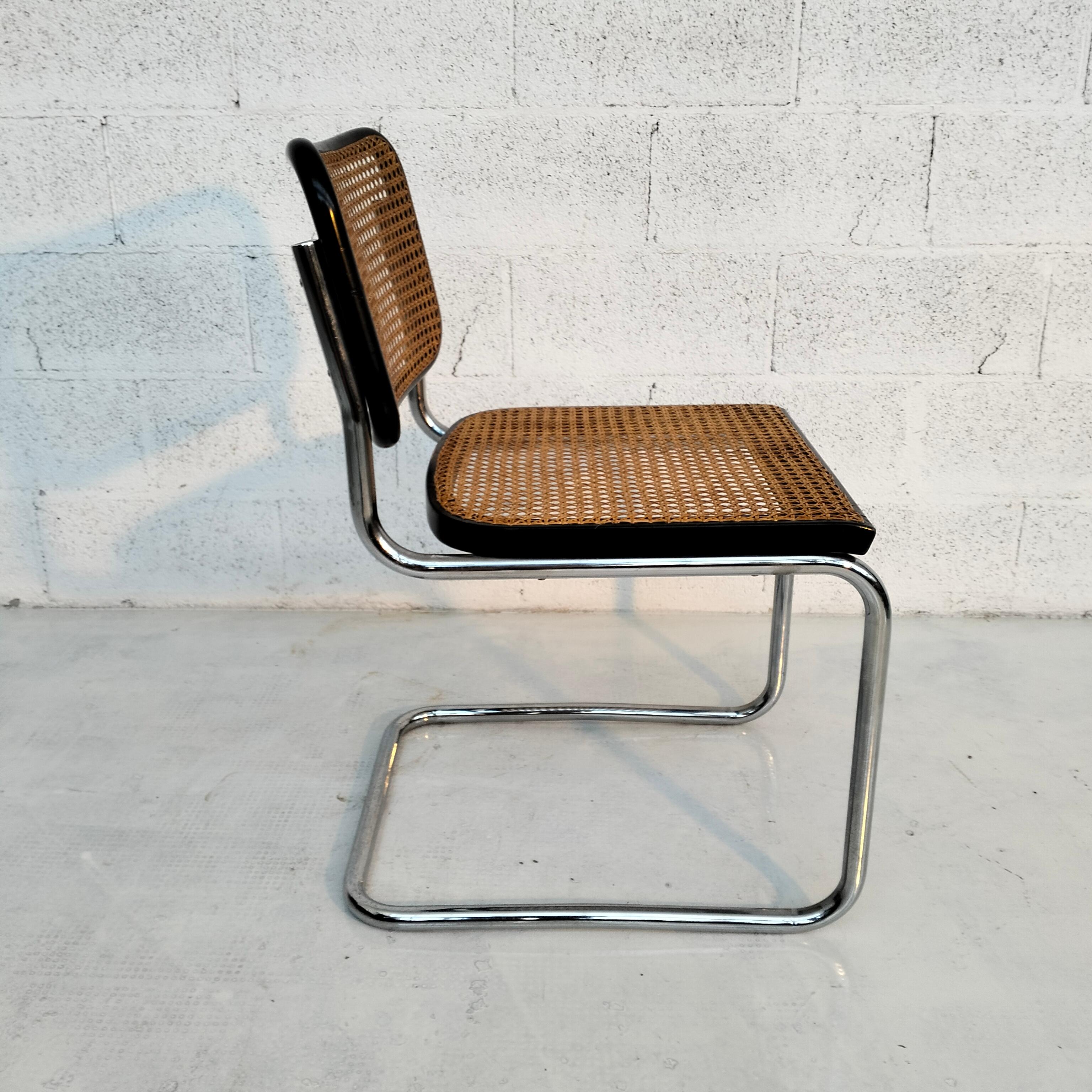 Ensemble de 4 chaises Cesca originales, par Marcel Breuer pour Gavina, Italie en vente 6
