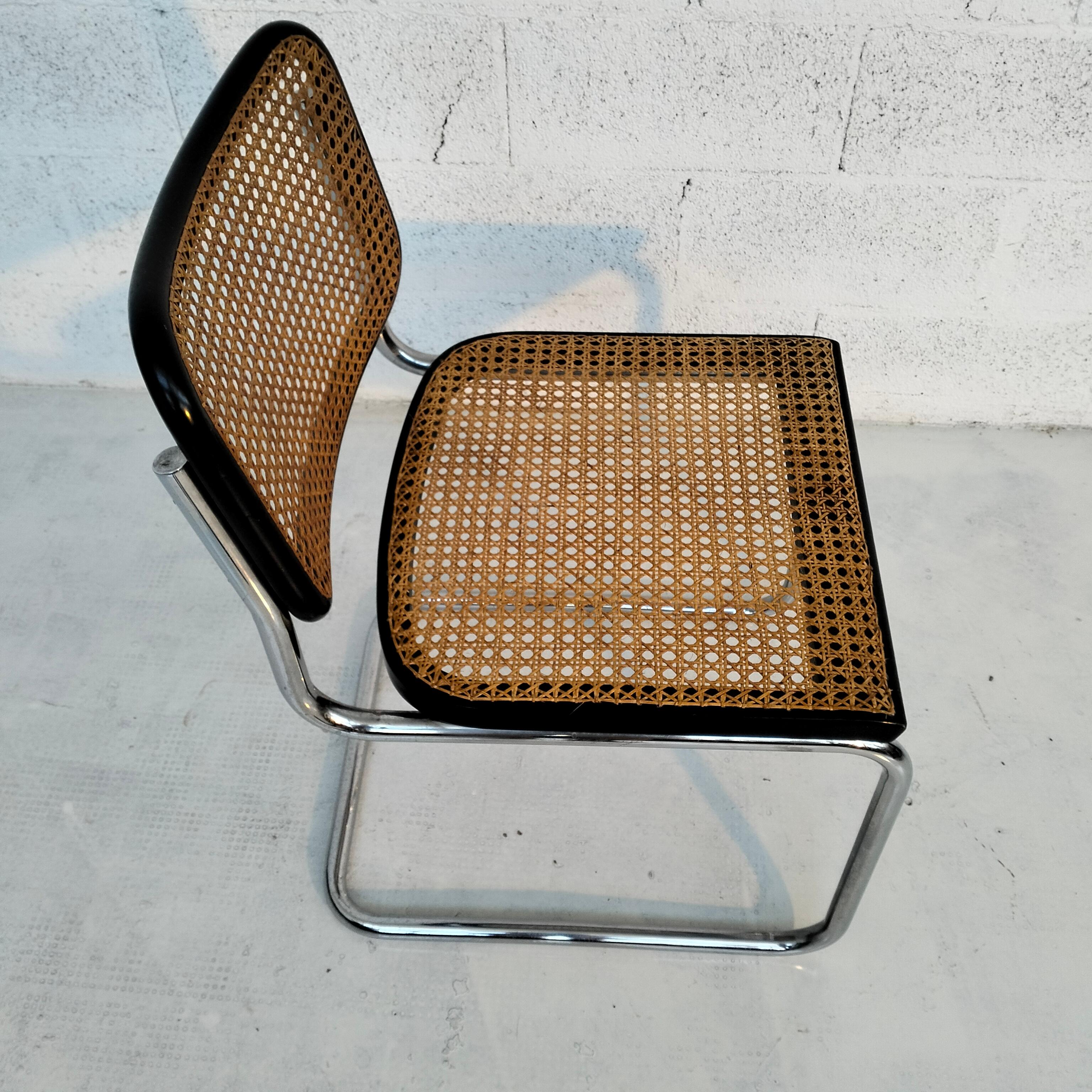 Set of 4 Original Cesca Chairs, by Marcel Breuer for Gavina, Italy For Sale 4