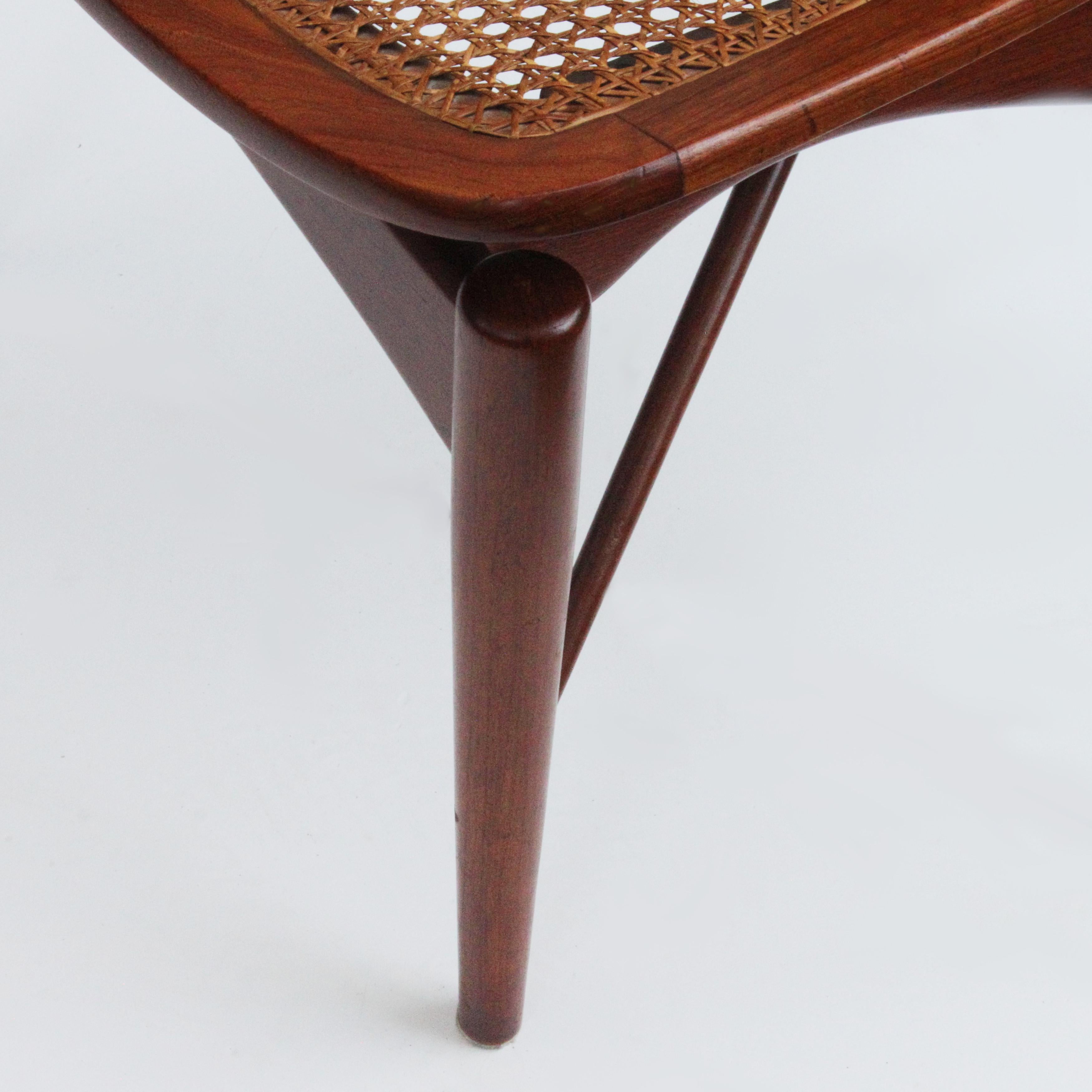Set of 4 Original Finn Juhl Model NV 51/403 Teak & Cane Dining Chairs by Baker 3
