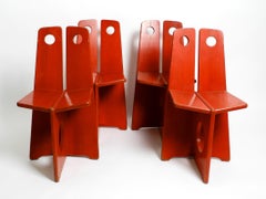 Set of 4 Original Gilbert Marklund Pine Chairs for Furusnickarn AB Sweden, 1970s