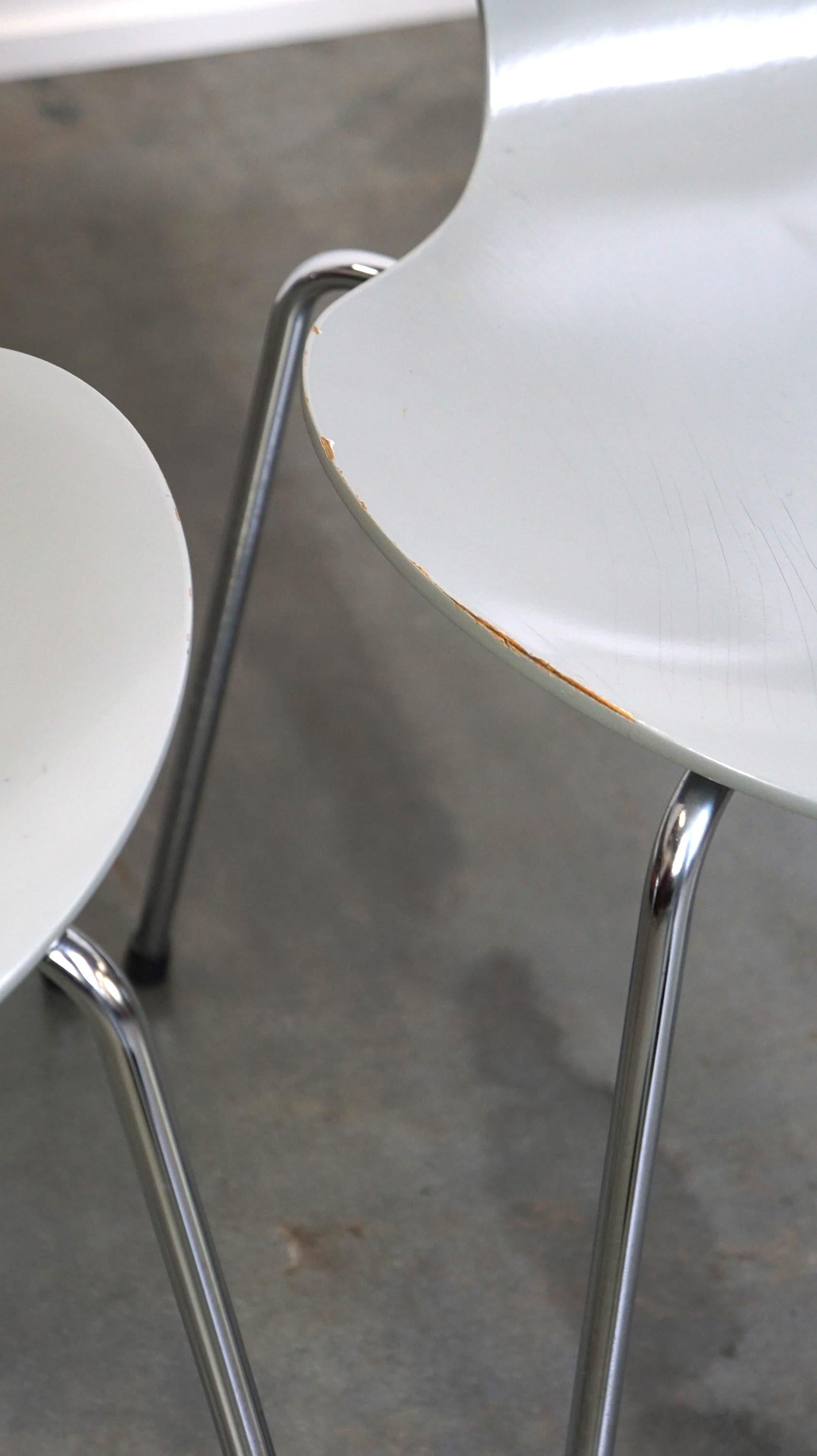 Ensemble de 4 chaises papillon Fritz Hansen grises originales de 1984, design danois en vente 4