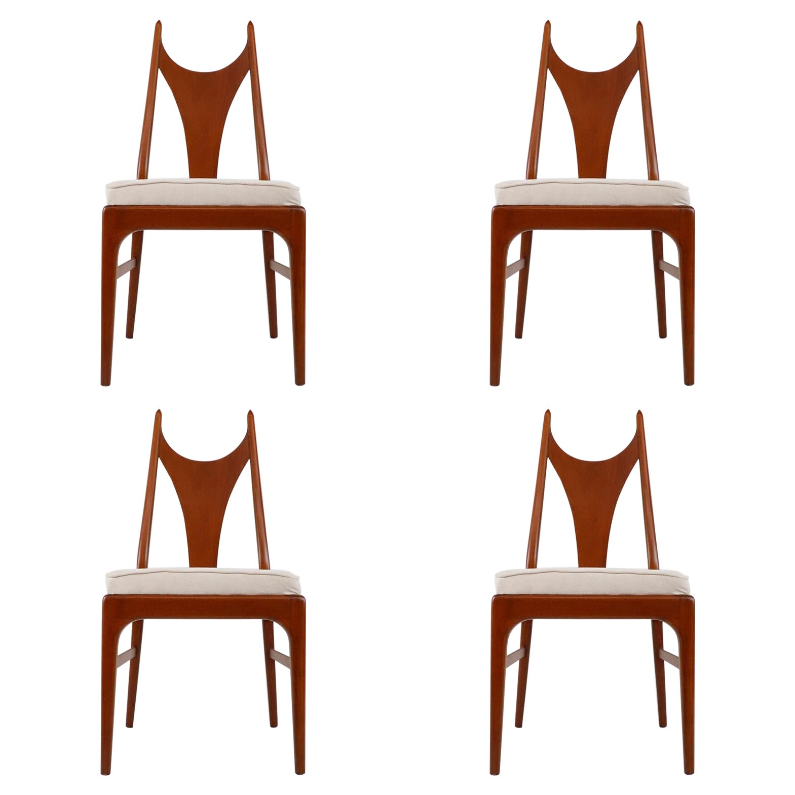 Set of 4 Original Midcentury Mexican Chairs Designed by Eugenio Escudero