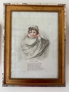 Set of 4 Original Stipple Engravings-Italian Printmaker Angelo Zaffonato c.1800