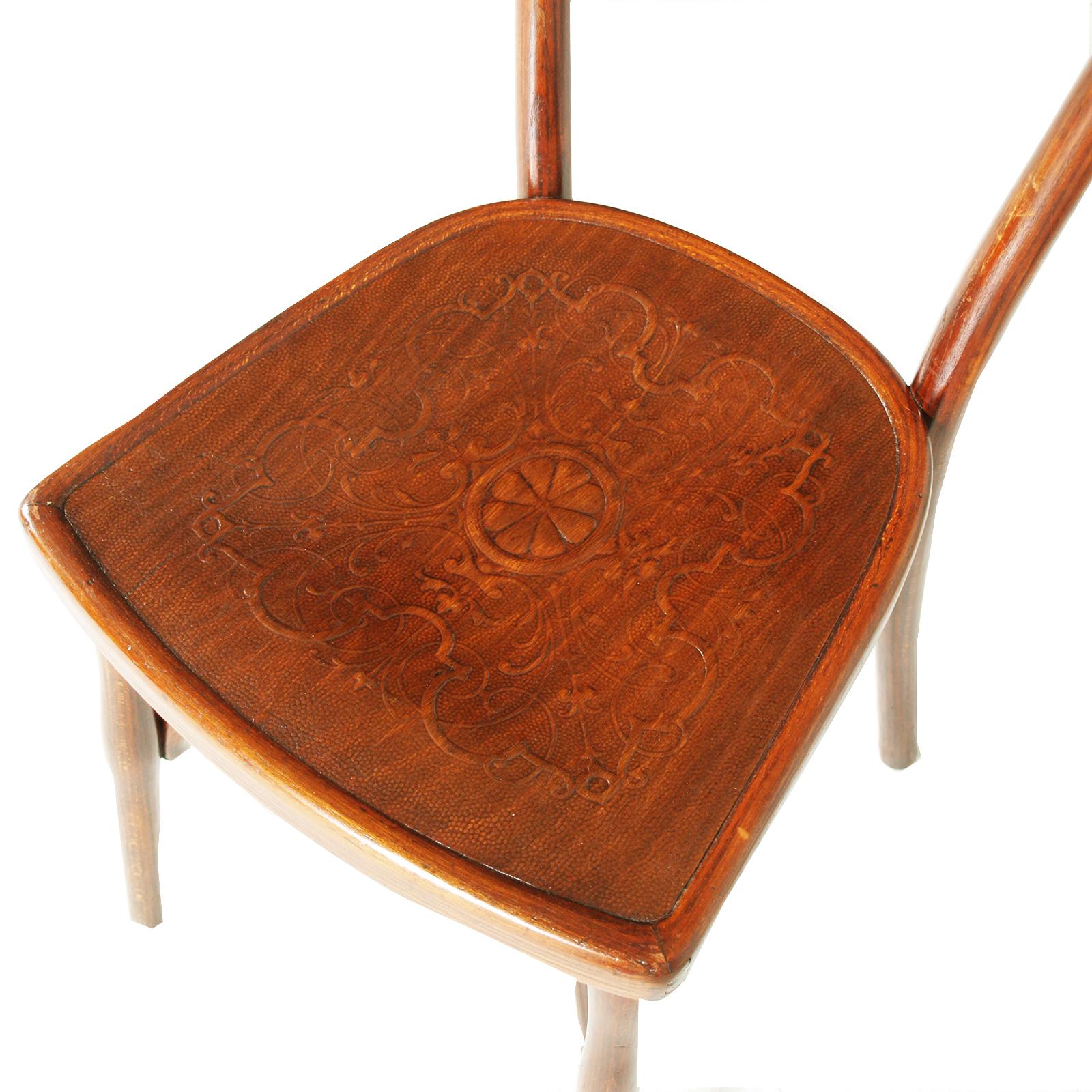 Biedermeier Set of 4 Original Thonet Chairs, Austria, Late 19th – Early 20th Century in vendita
