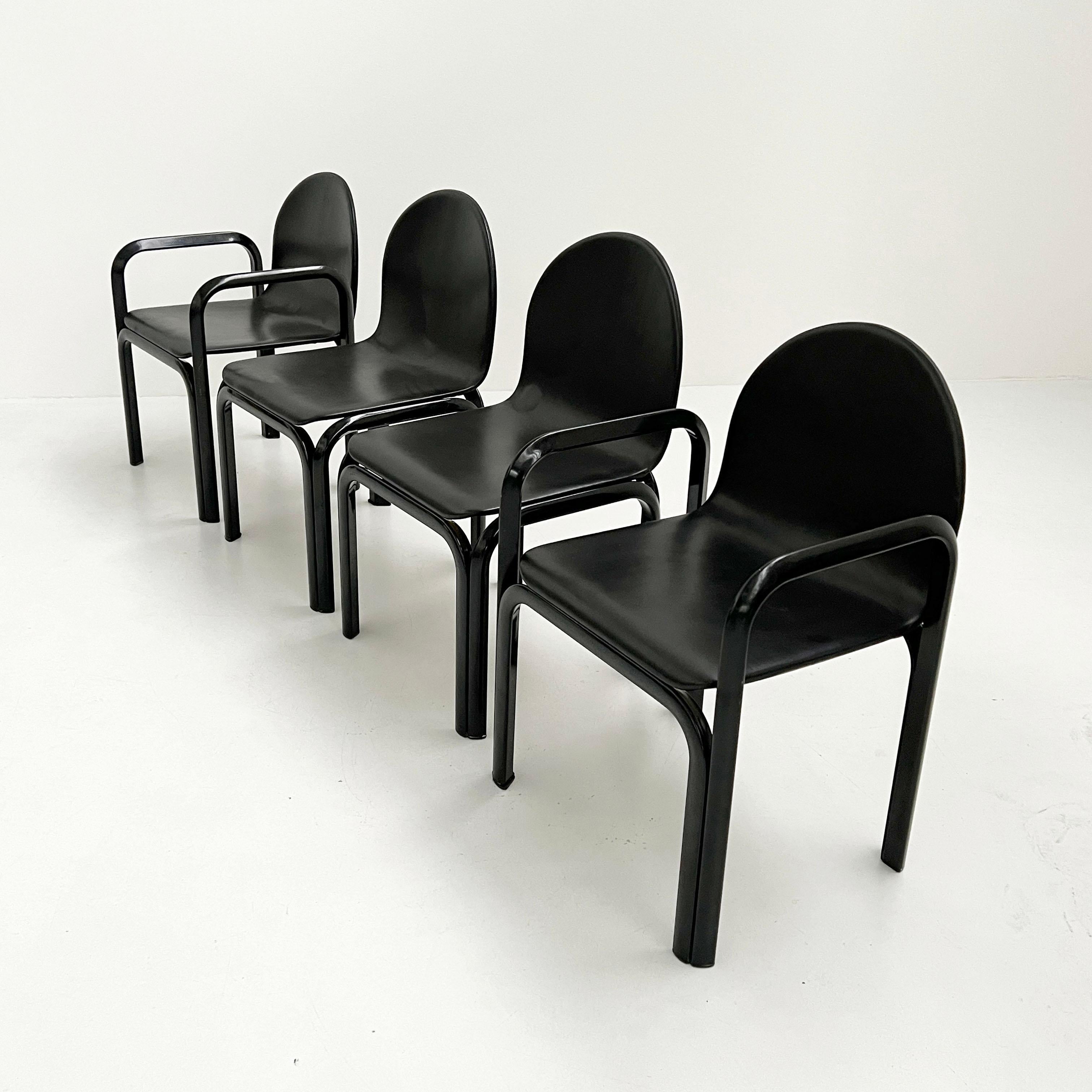 Mid-Century Modern Set of 4 Orsay Dining Chairs by Gae Aulenti for Knoll International, 1970s