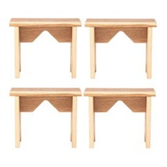 Set of 4 Oslinchik 02 Low Stools by Oito