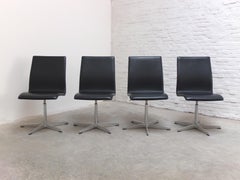 Set of 4 'Oxford' Swivel Chairs by Arne Jacobsen for Fritz Hansen, 1965