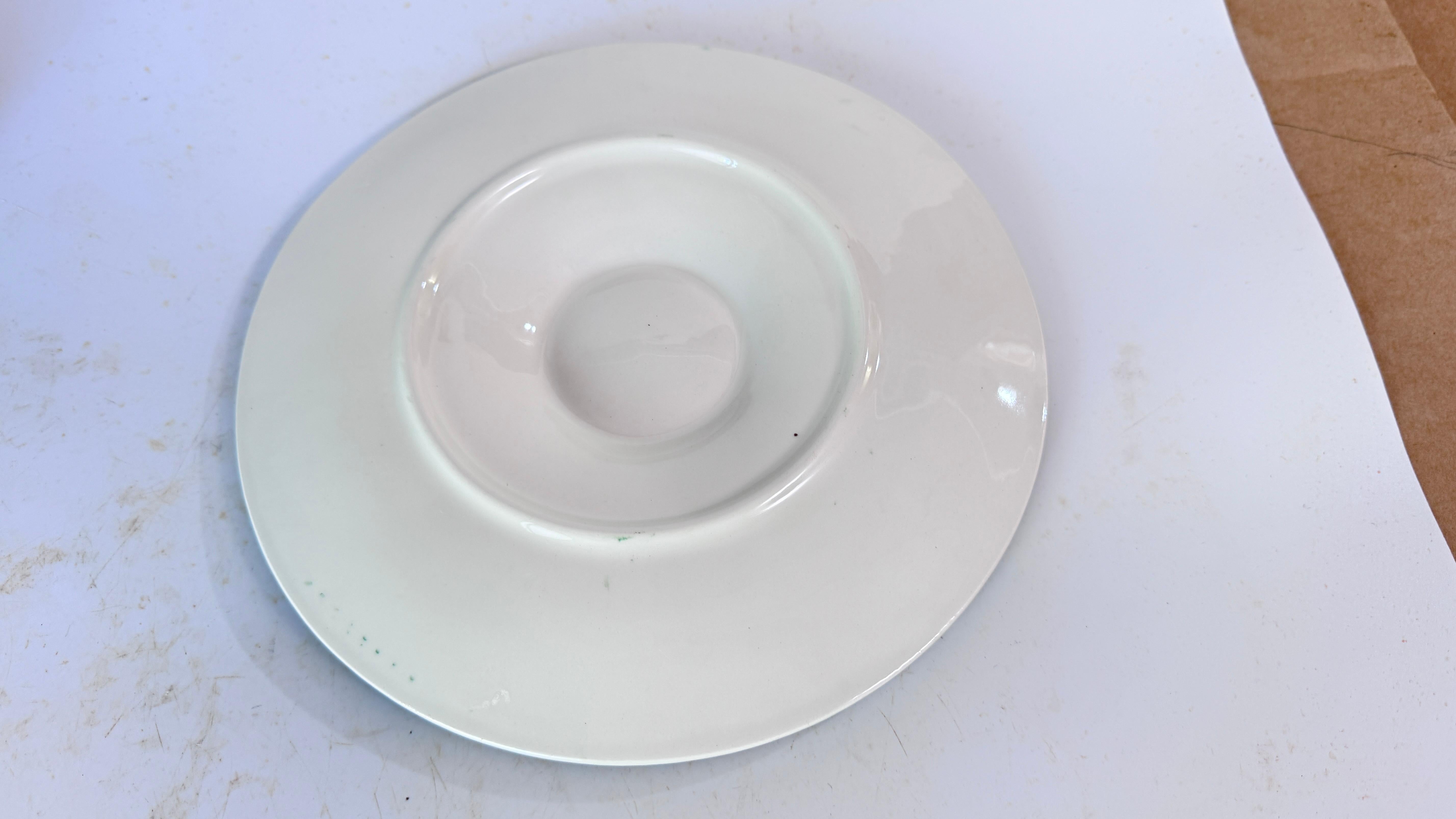 Set of 4 Oyster Plates – Majolica, 19th Century – Green, White & Brown Glaze In Good Condition For Sale In Auribeau sur Siagne, FR