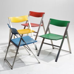 Set of 4 P08 Folding Chairs by Justus Kolberg for Tecno, Italy