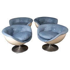 Set of 4 P180 Armchairs by Gastone Rinaldi for RIMA