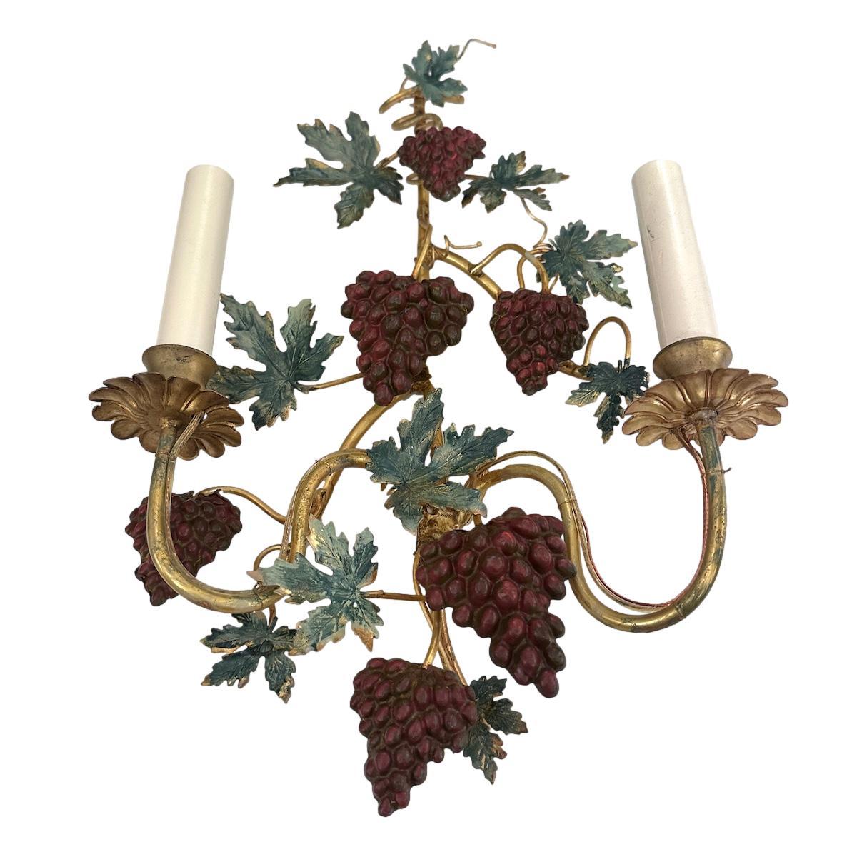 Satz mit 4 Wandleuchtern aus lackierter Bronze, pro Paar verkauft (Metall) im Angebot