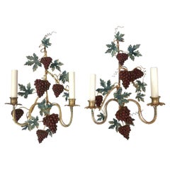 Set of 4 Painted Bronze Sconces, Sold per Pair