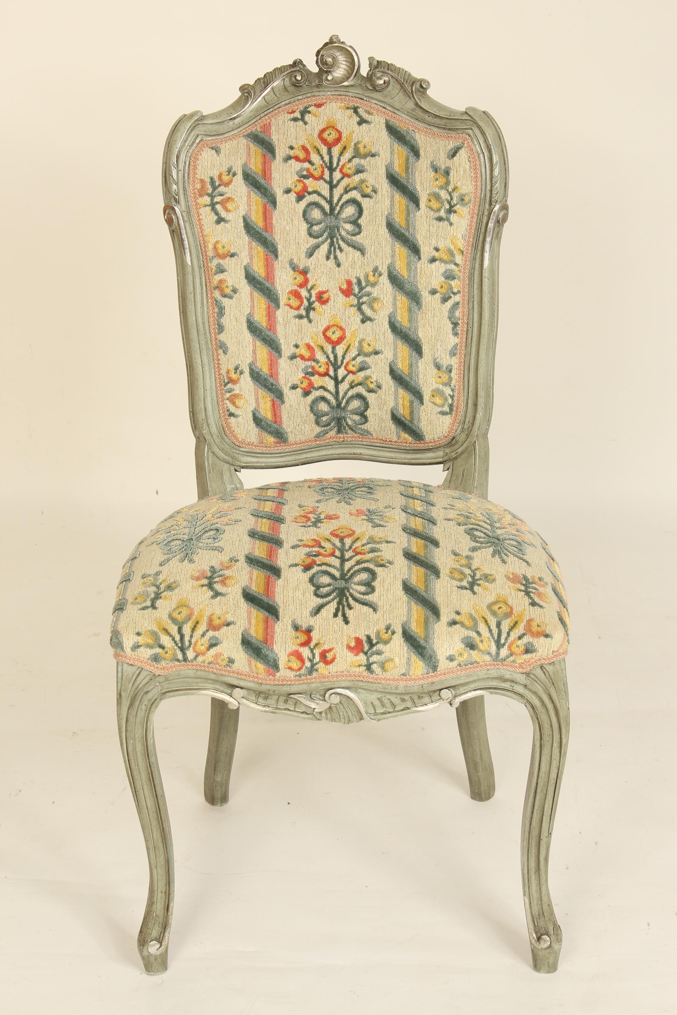 Unknown Set of 4 Painted Louis XV Style Side Chairs