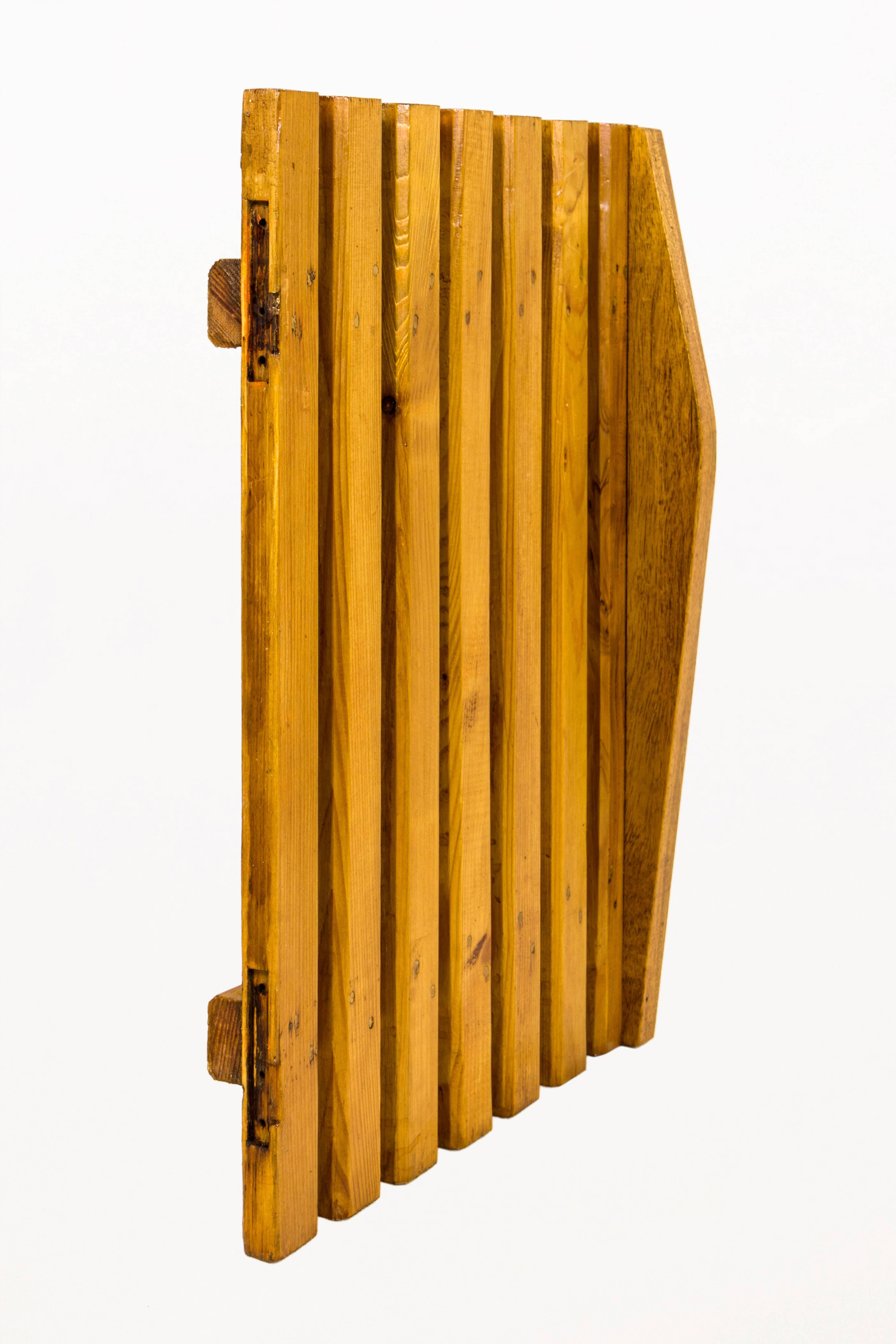 Mid-Century Modern Set of Four Pairs of Charlotte Perriand Slat Doors, circa 1950, France