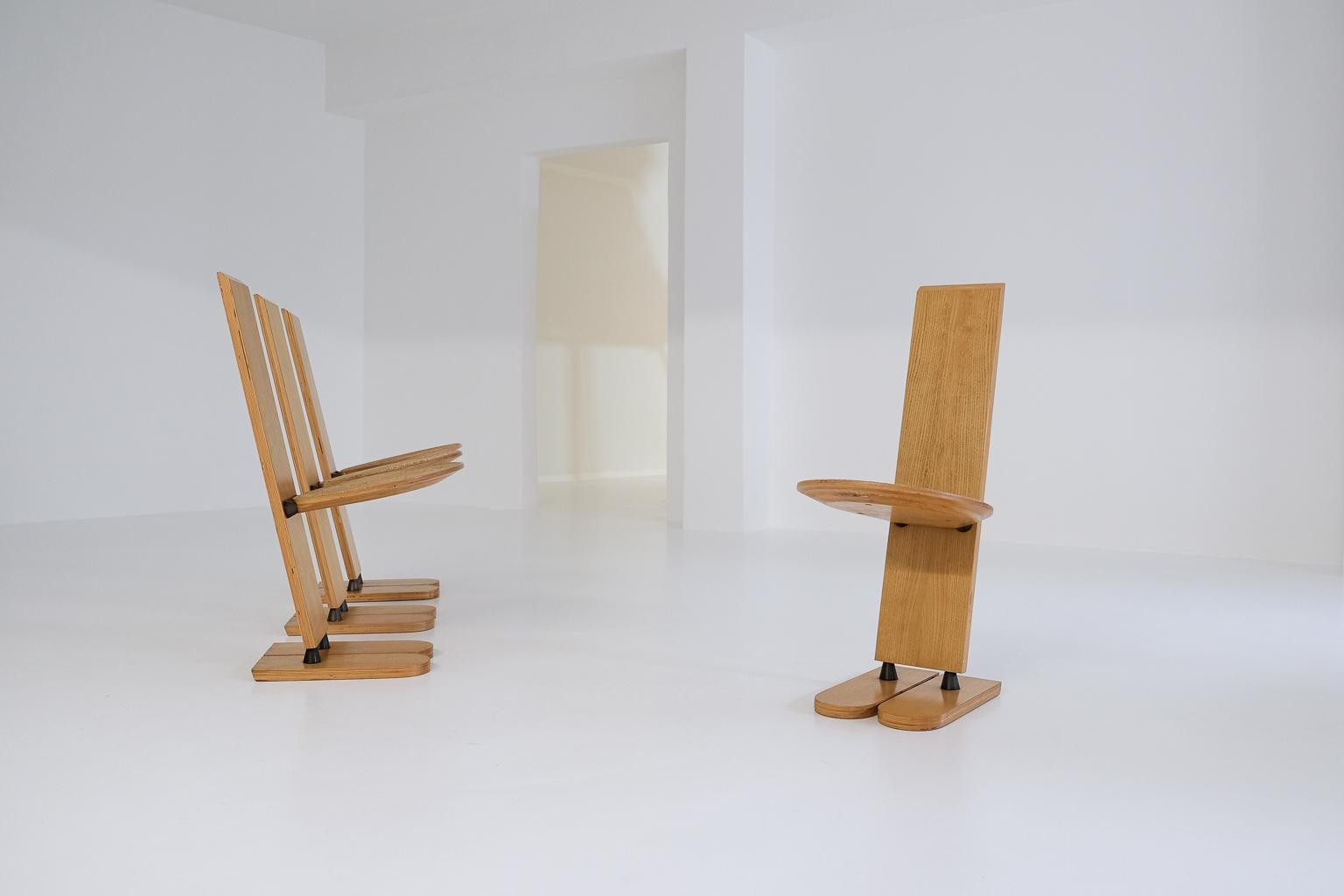 Set of 4 Pala Dining Chairs by Gigi Sabadin for Emme, Italy, 1973 For Sale 4