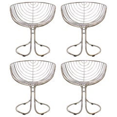Set of 4 "Pan Am" Armchairs by Gastone Rinaldi for Rima
