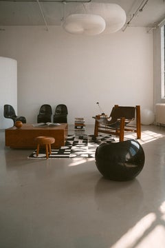 Set of 4 Panton Chairs in Black by Verner Panton for Herman Miller