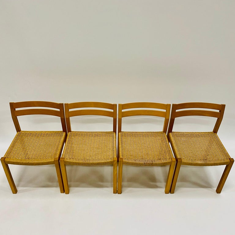 Set of 4 Papercord Dining Chairs by Niels O. Möller for J.L. Möller ...