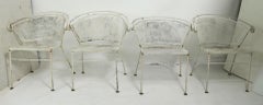 Set of 4 Patio Garden Dining Chairs Attributed to Salterini