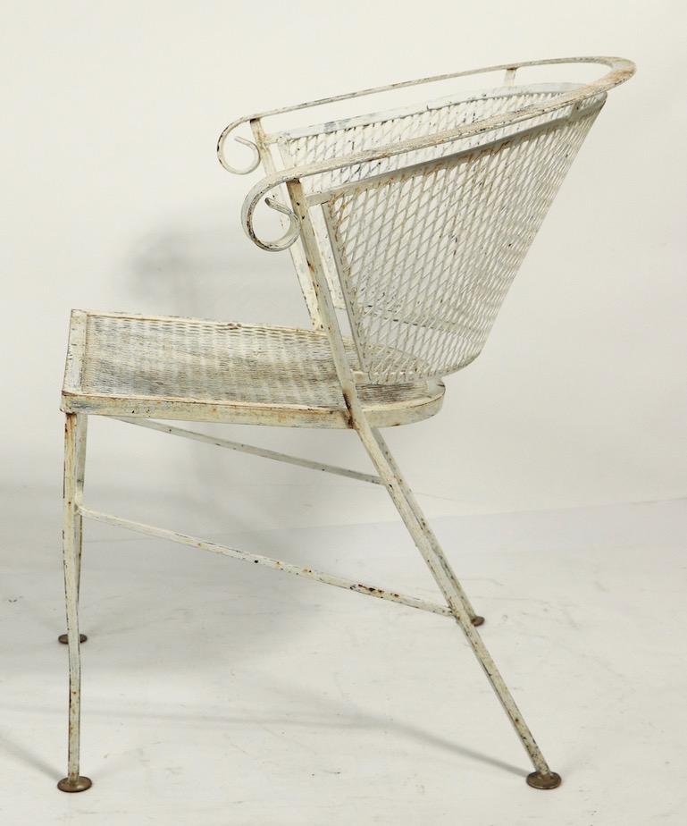 Ensemble de 4 chaises de salle à manger/jardin/patio attribuées à Salterini Bon état - En vente à New York, NY