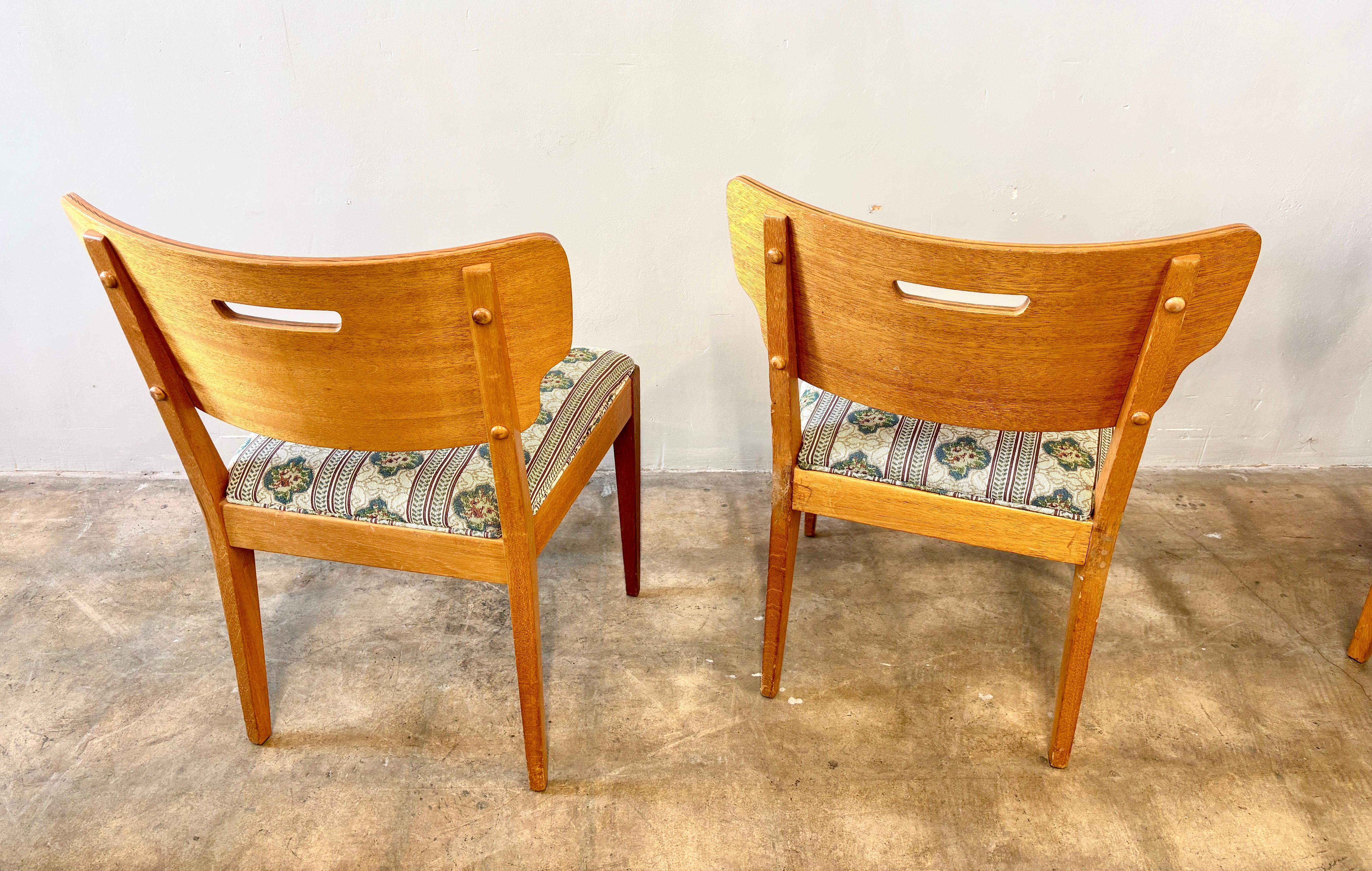 Mid-Century moderno Set di 4 sedie da pranzo Paul Laszlo per Brown Saltman in vendita